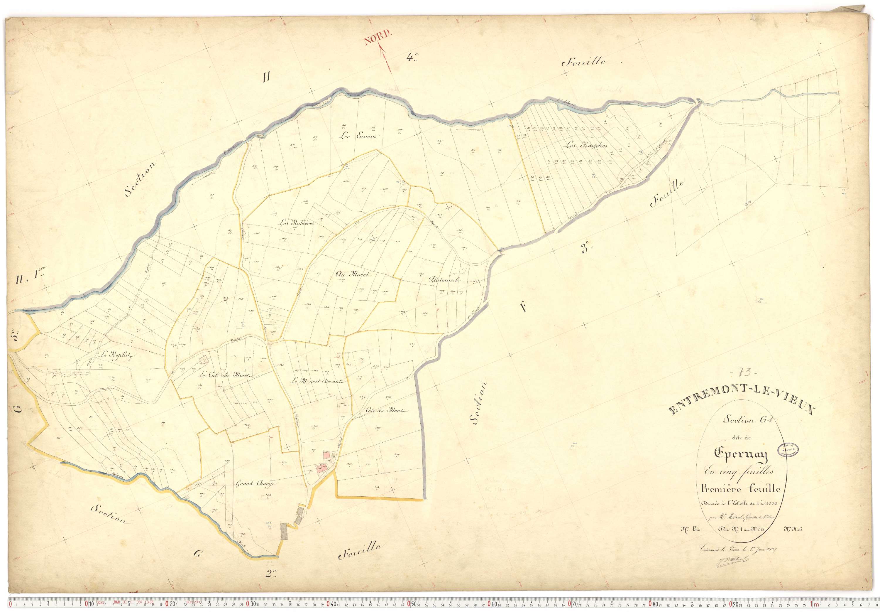 Entremont-le-Vieux - Cadastre français (1907).