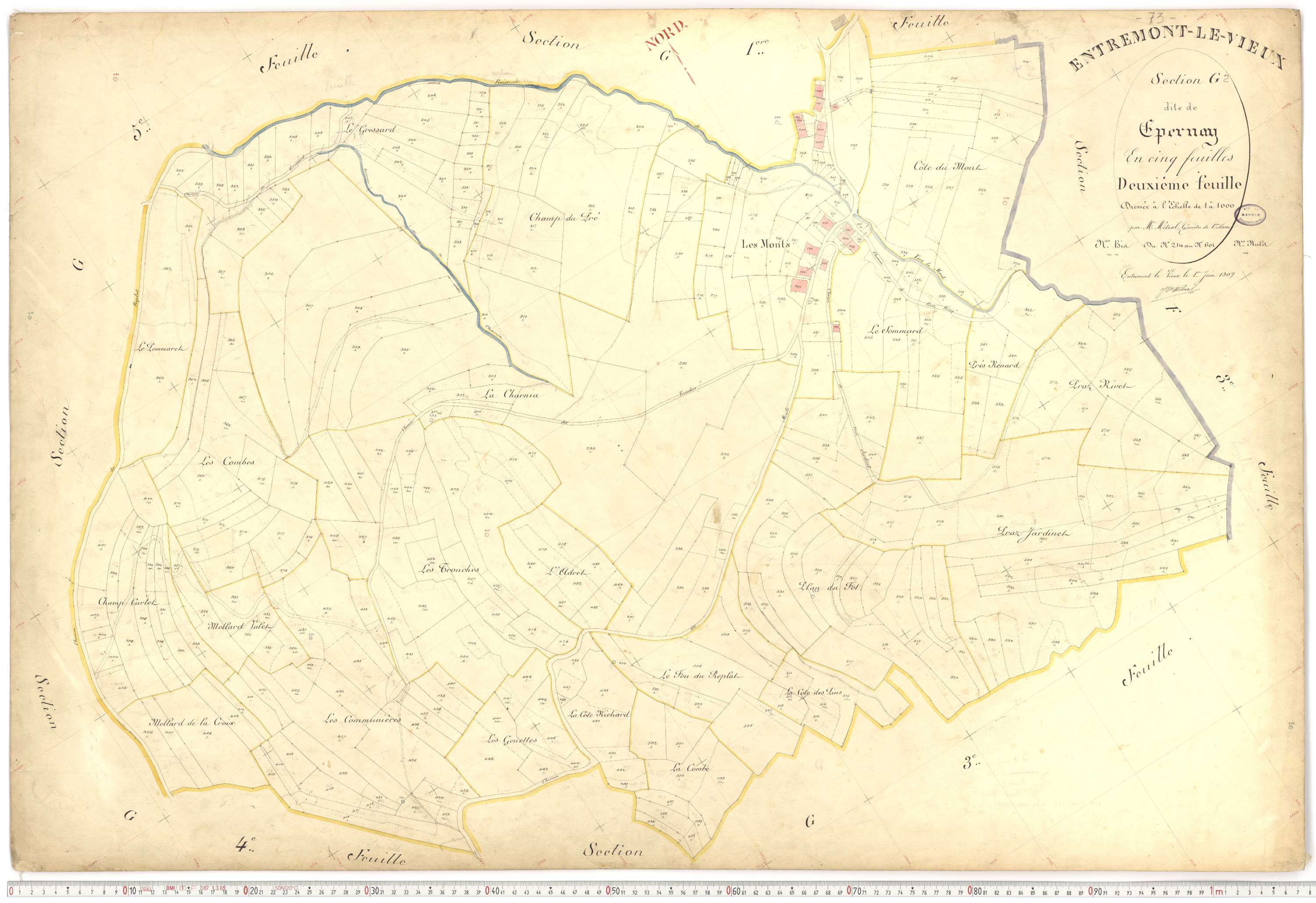 Entremont-le-Vieux - Cadastre français (1907).