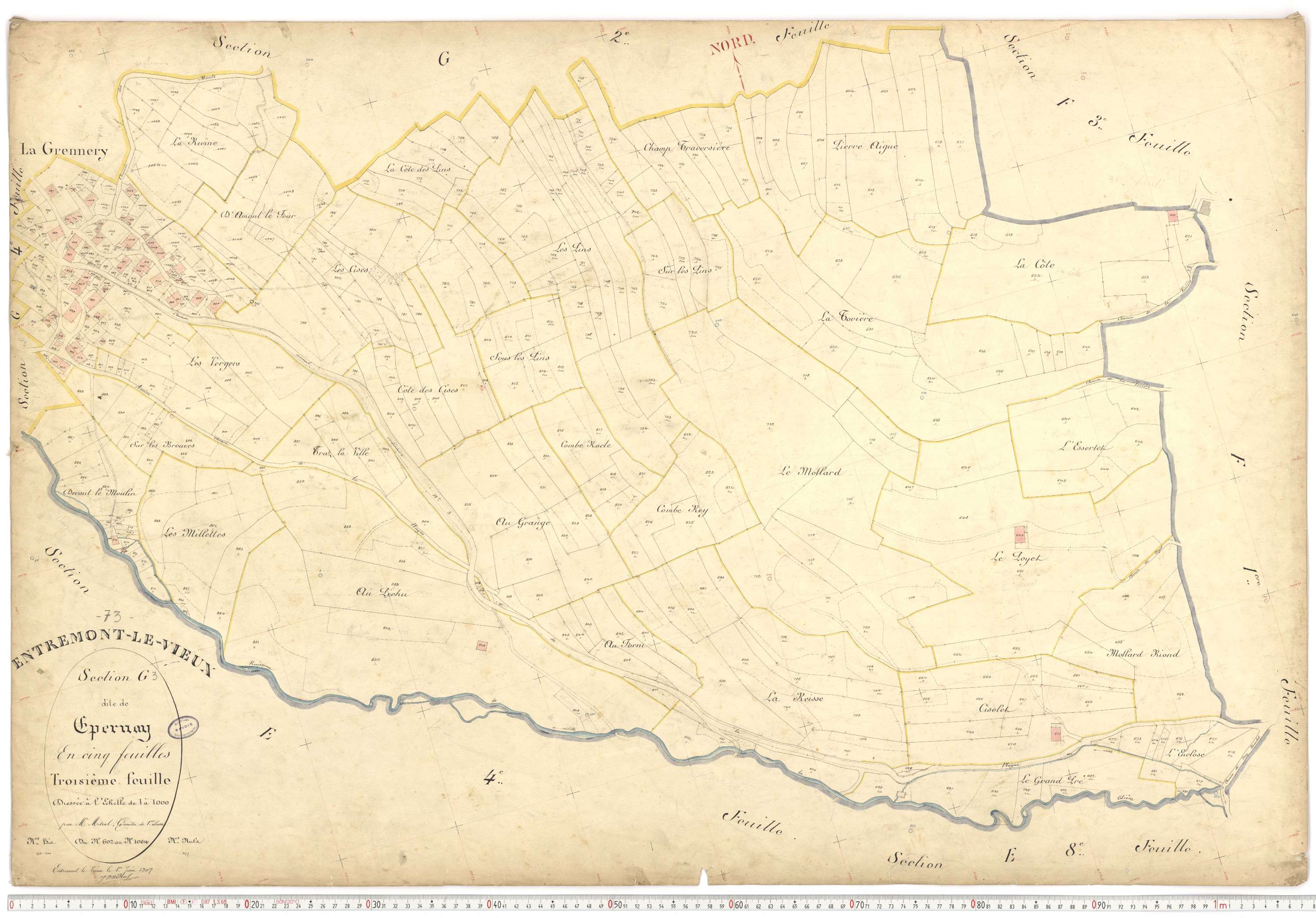 Entremont-le-Vieux - Cadastre français (1907).