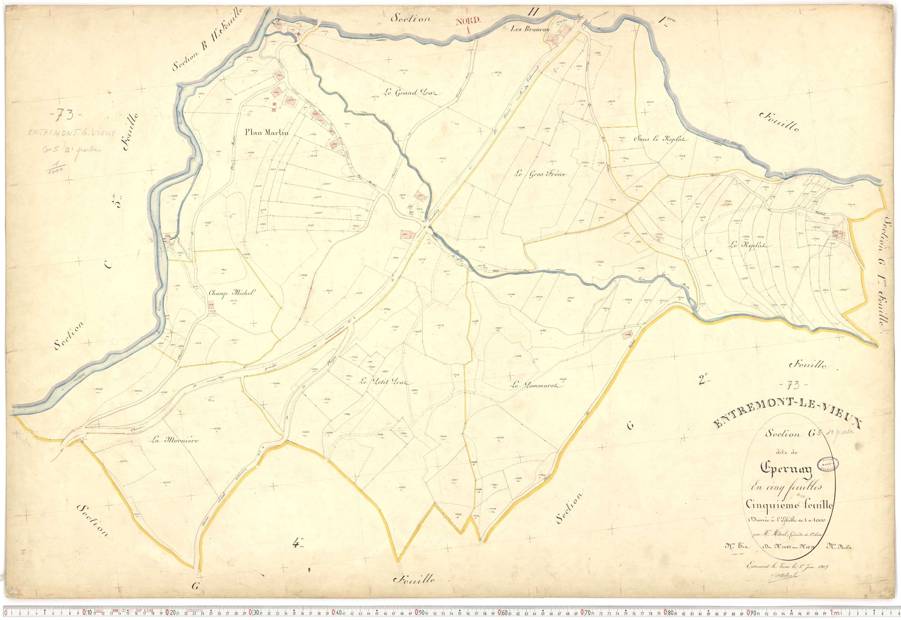 Entremont-le-Vieux - Cadastre français (1907).