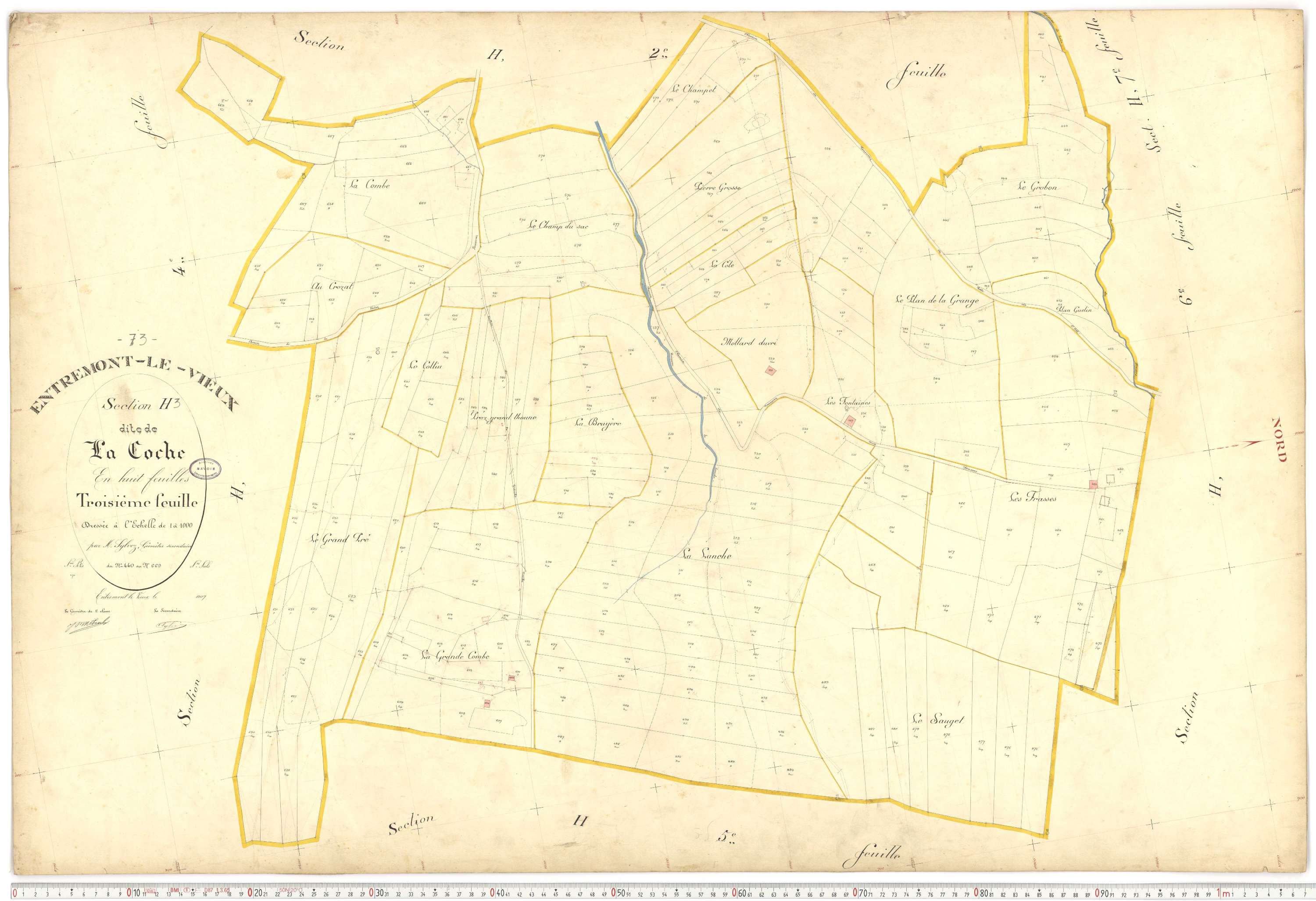 Entremont-le-Vieux - Cadastre français (1907).