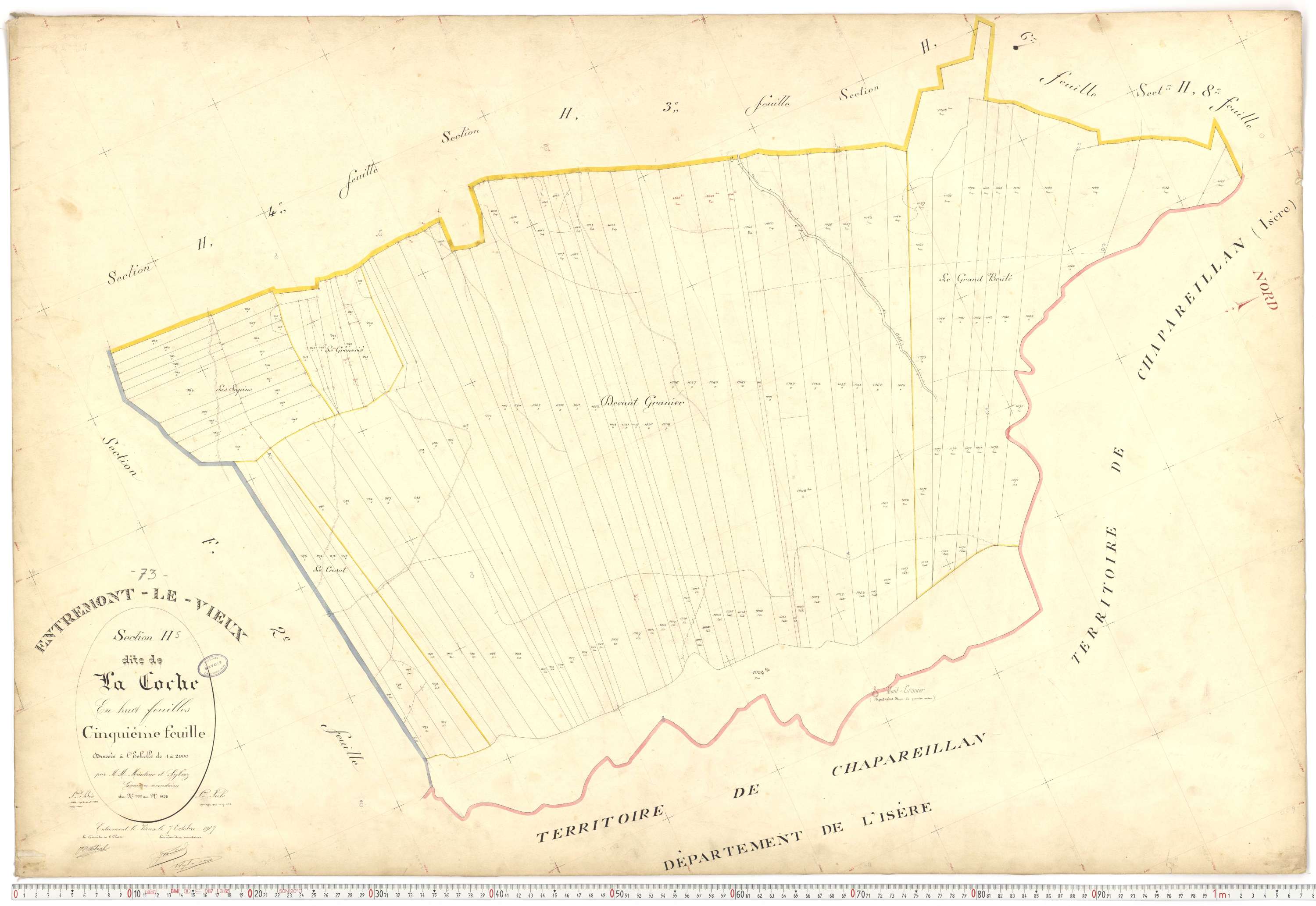 Entremont-le-Vieux - Cadastre français (1907).