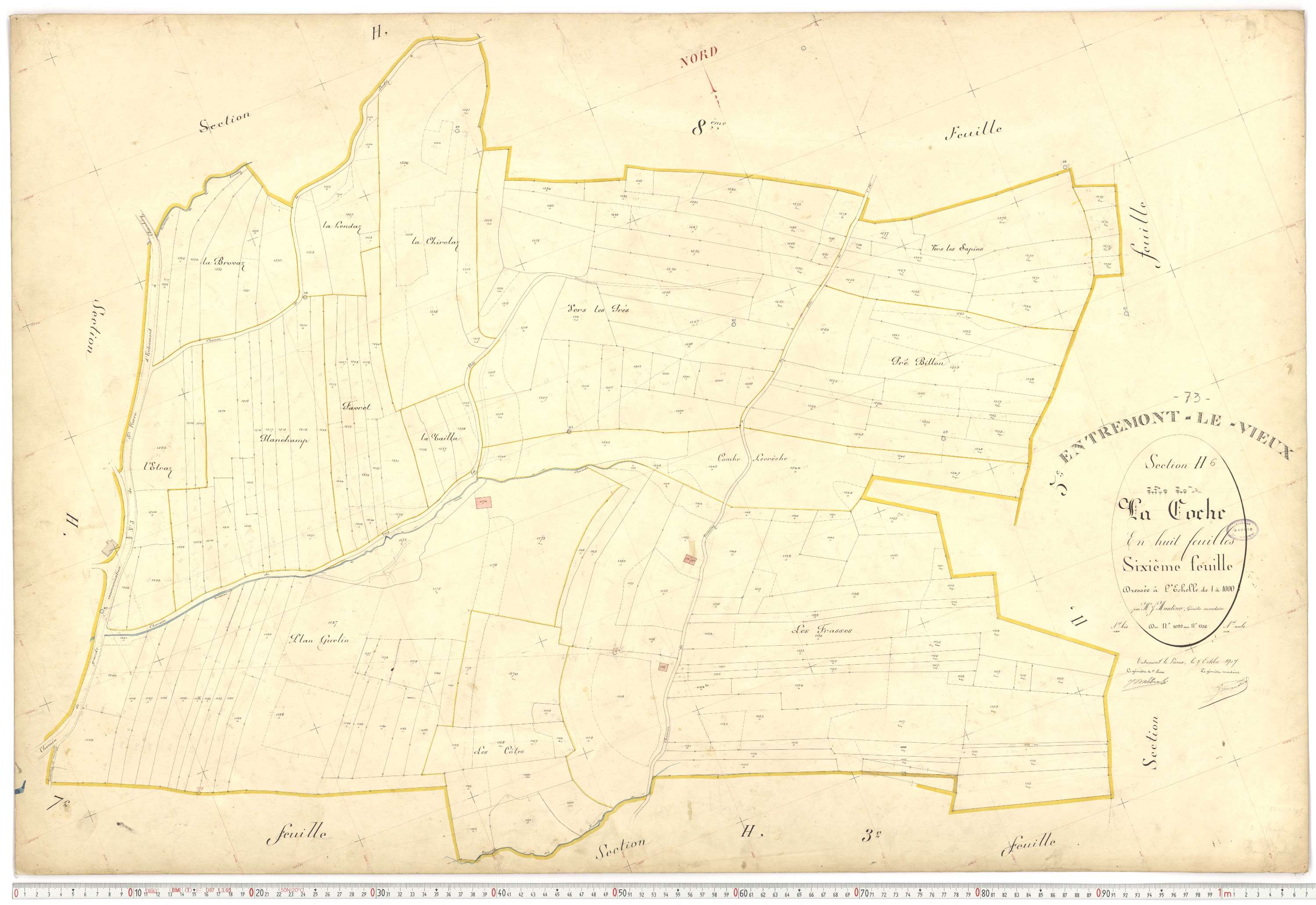 Entremont-le-Vieux - Cadastre français (1907).