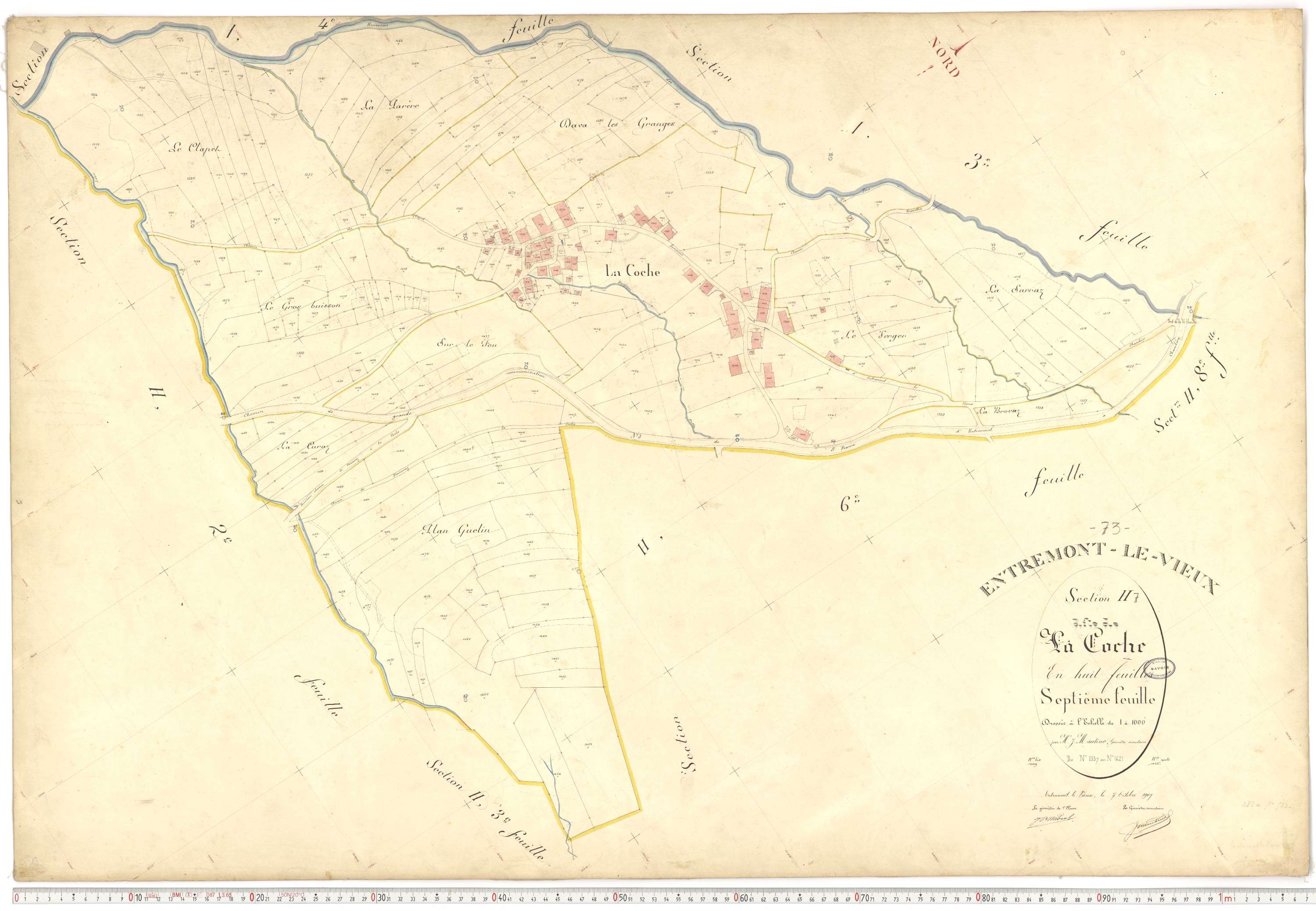 Entremont-le-Vieux - Cadastre français (1907).
