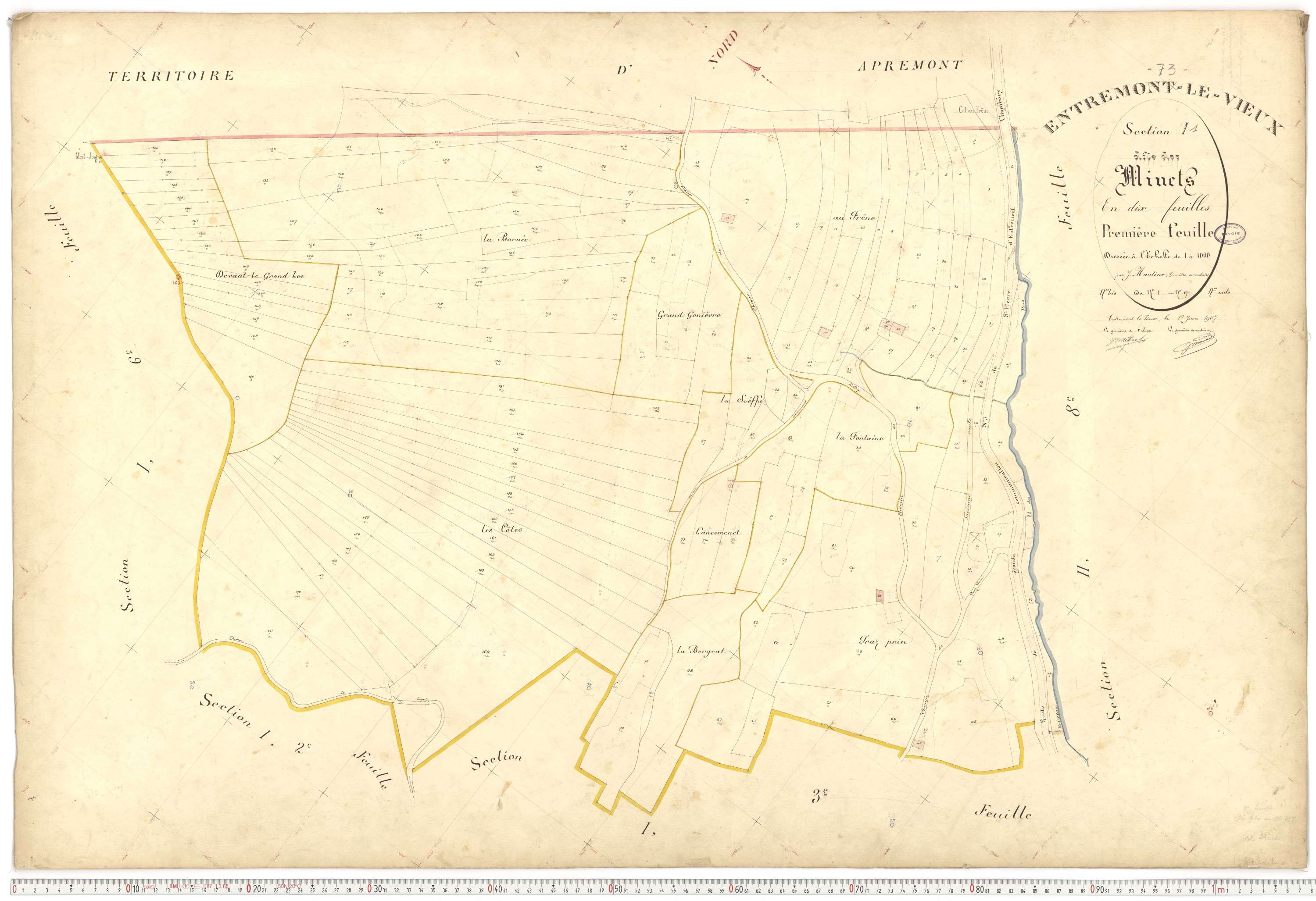 Entremont-le-Vieux - Cadastre français (1907).