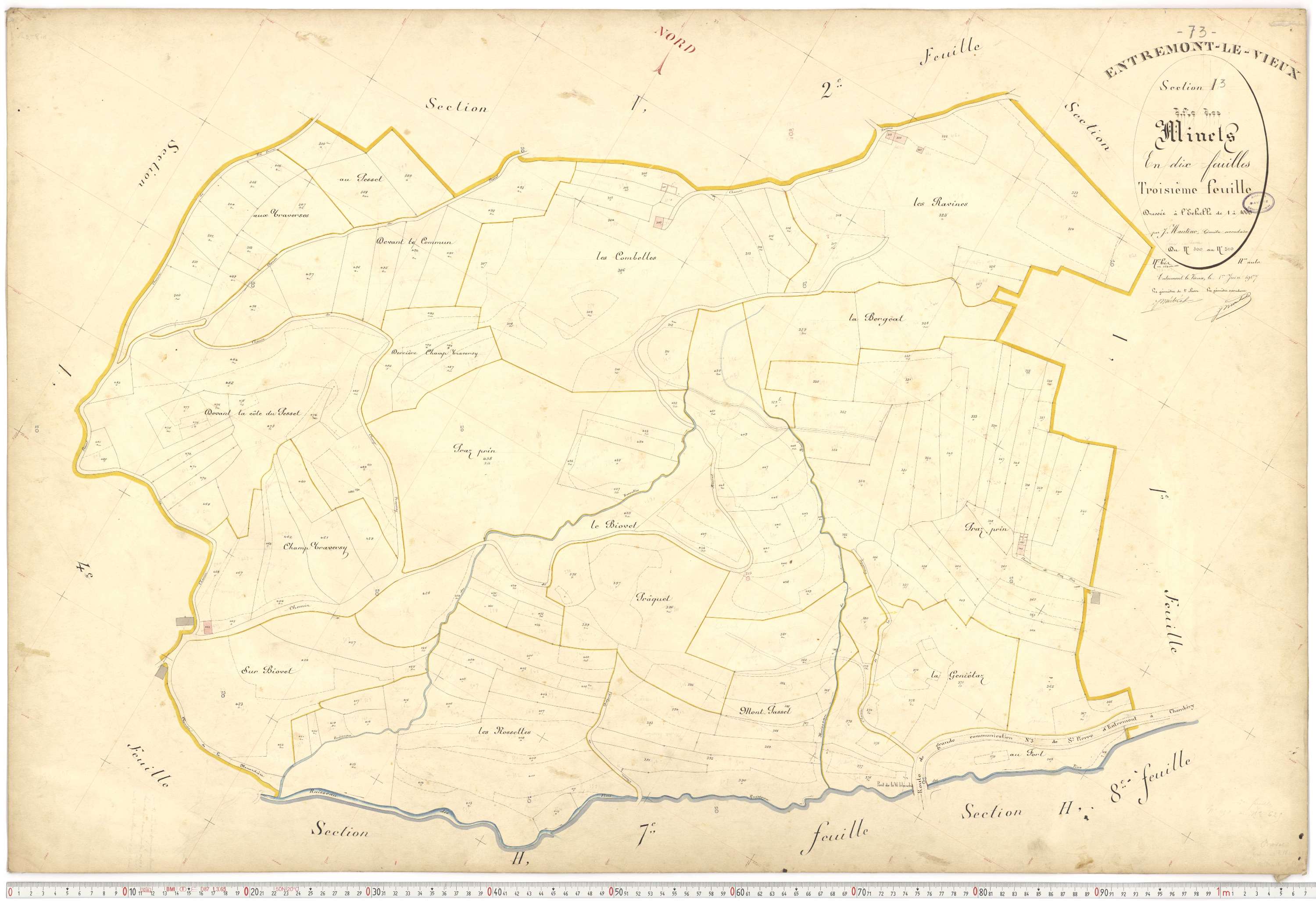 Entremont-le-Vieux - Cadastre français (1907).