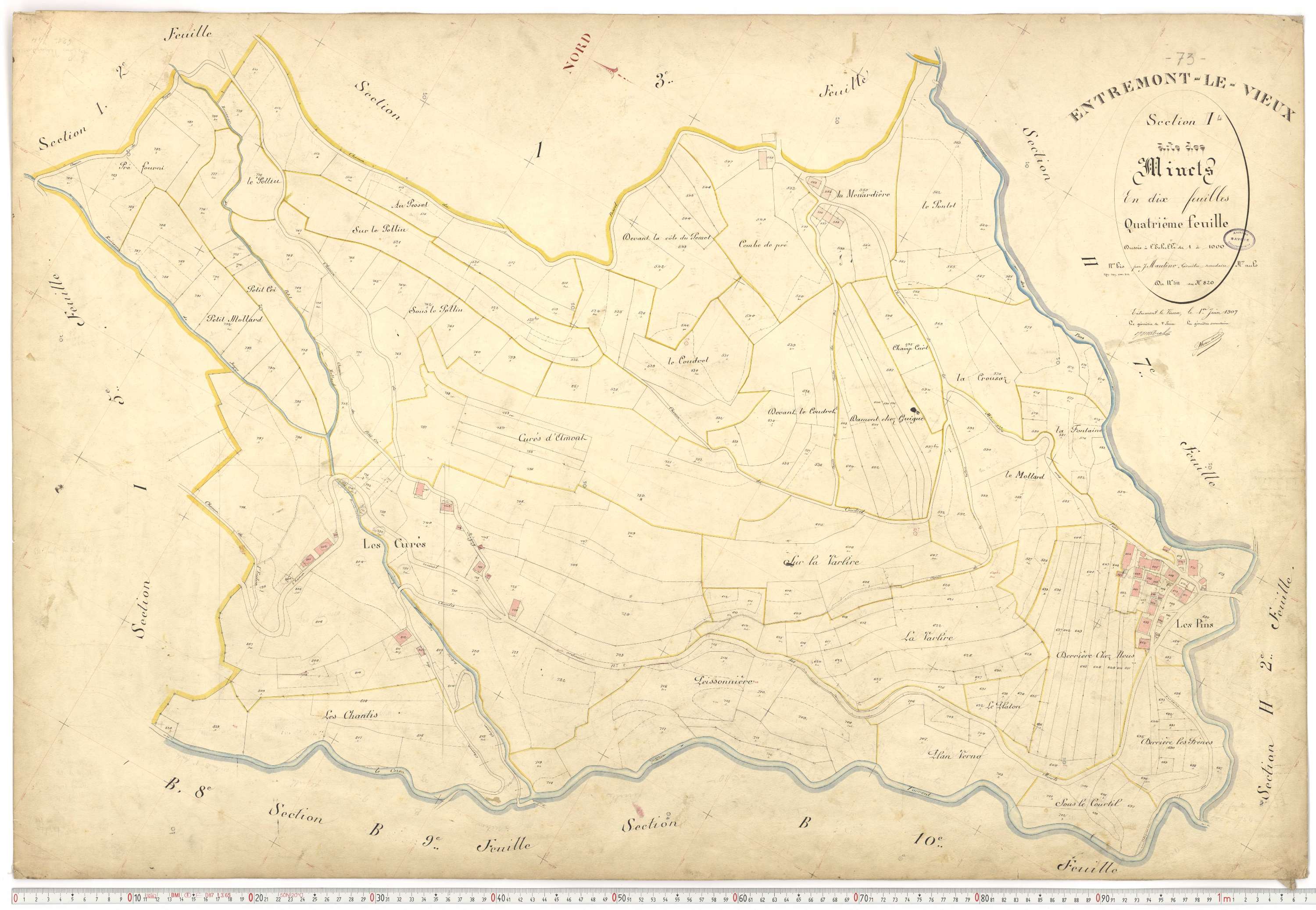 Entremont-le-Vieux - Cadastre français (1907).