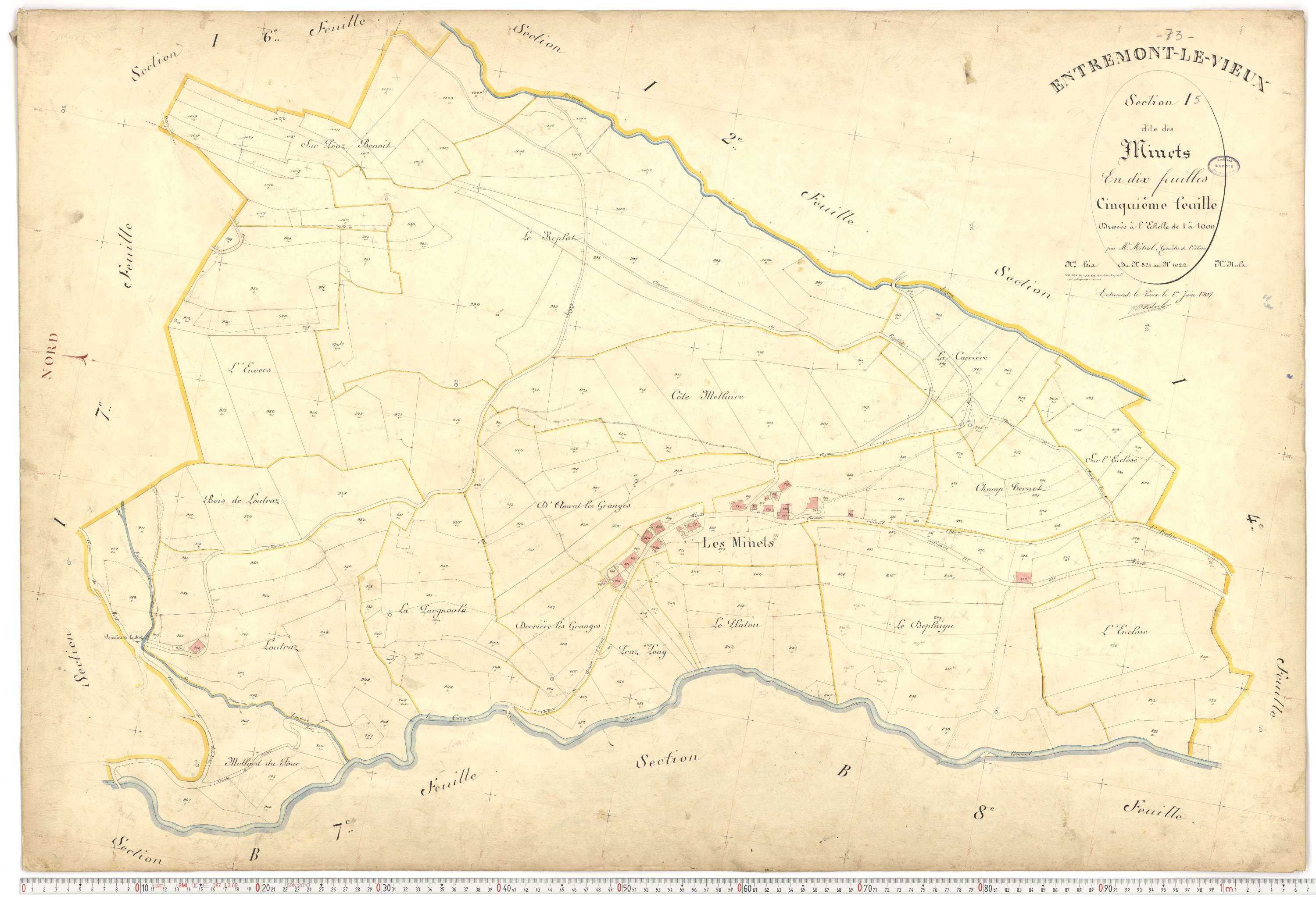 Entremont-le-Vieux - Cadastre français (1907).