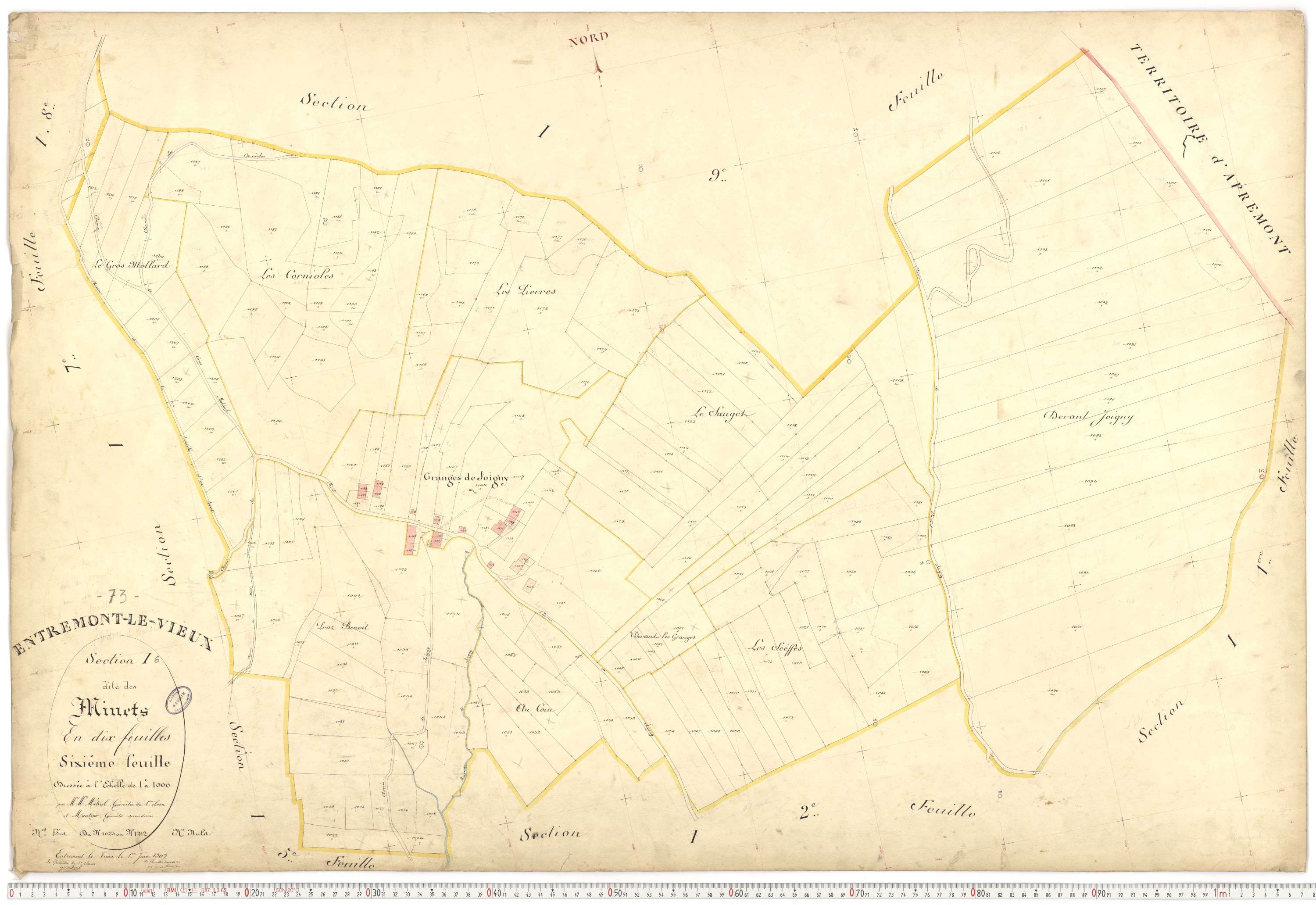 Entremont-le-Vieux - Cadastre français (1907).