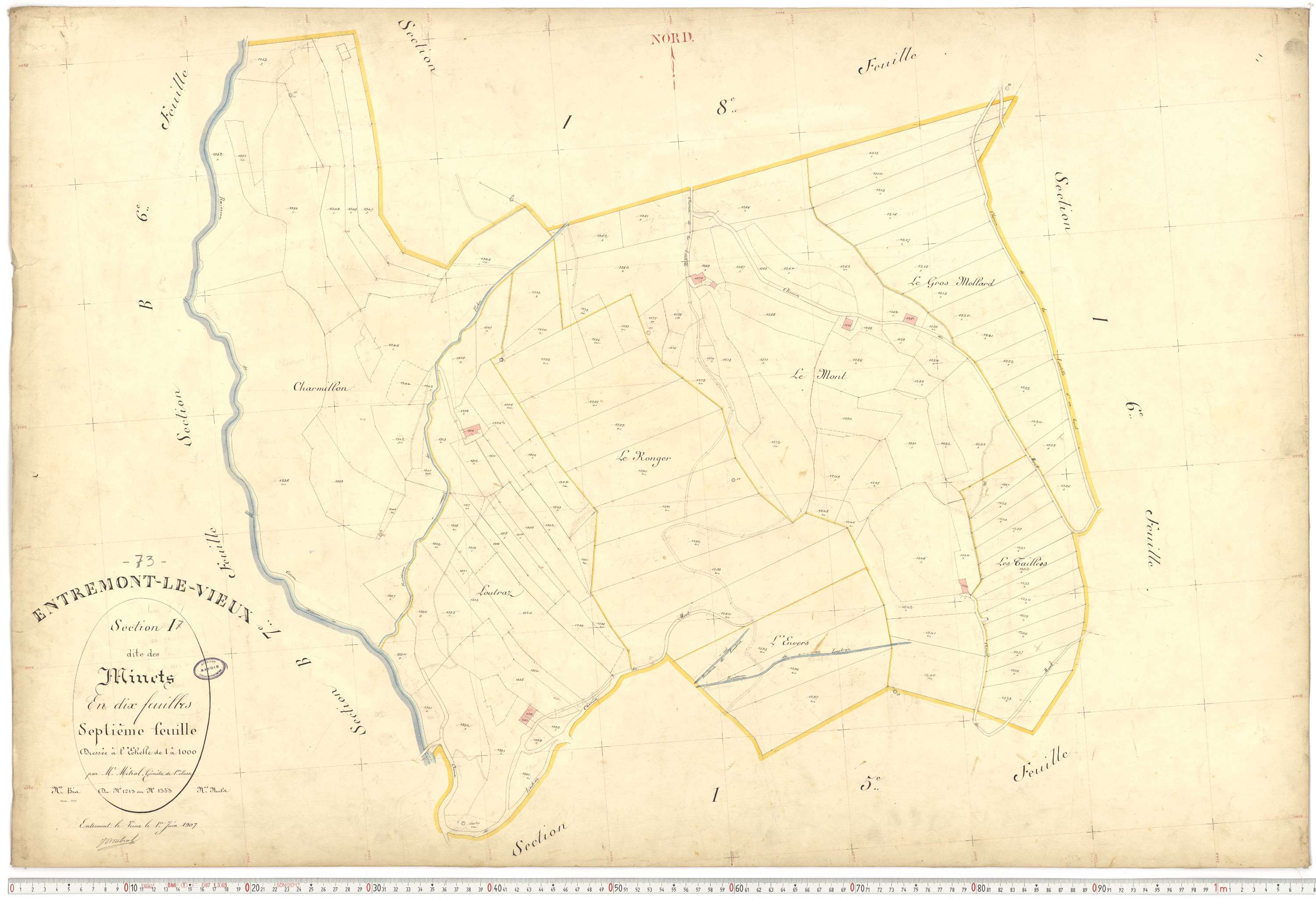 Entremont-le-Vieux - Cadastre français (1907).