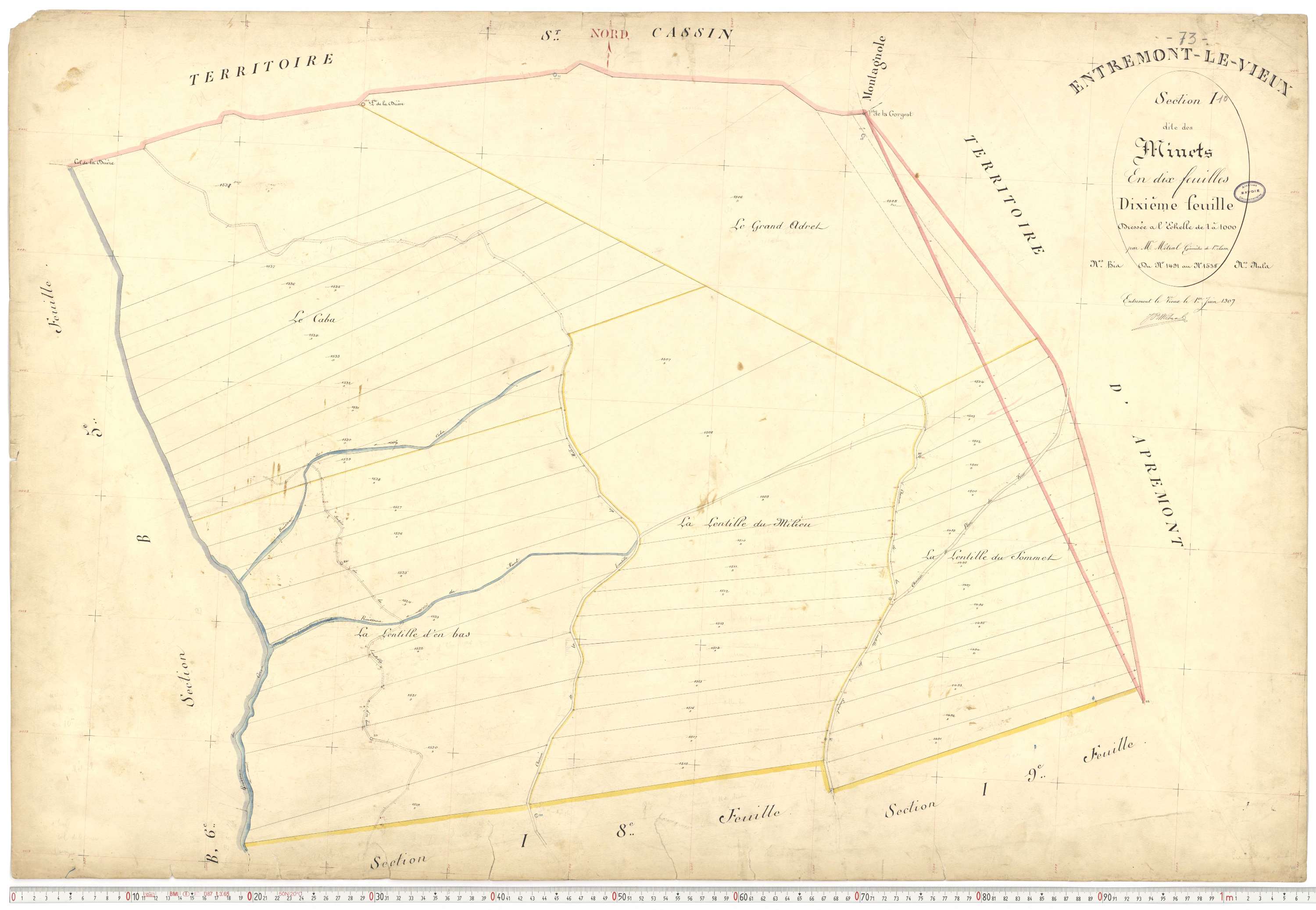 Entremont-le-Vieux - Cadastre français (1907).