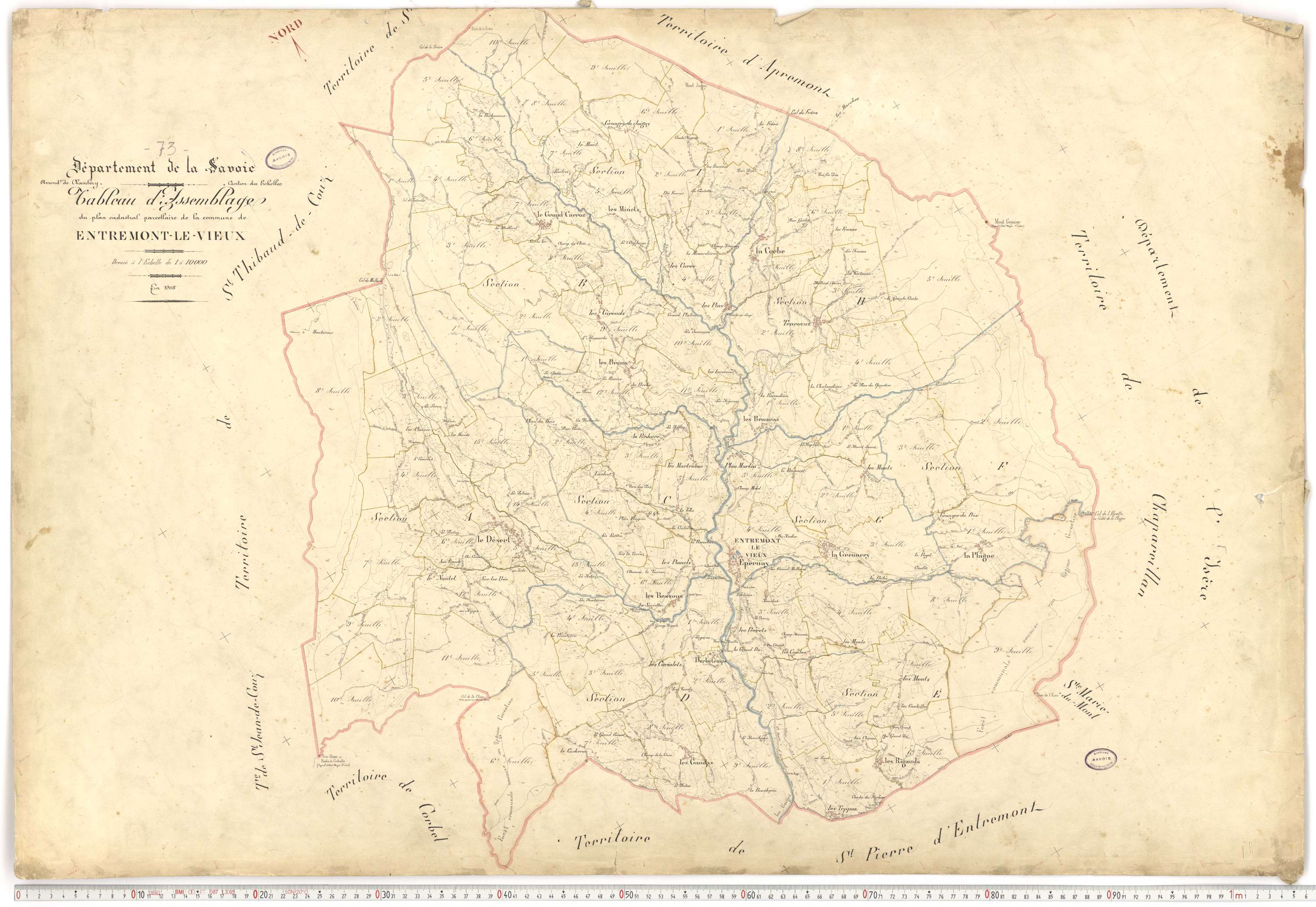 Entremont-le-Vieux - Cadastre français (1907).