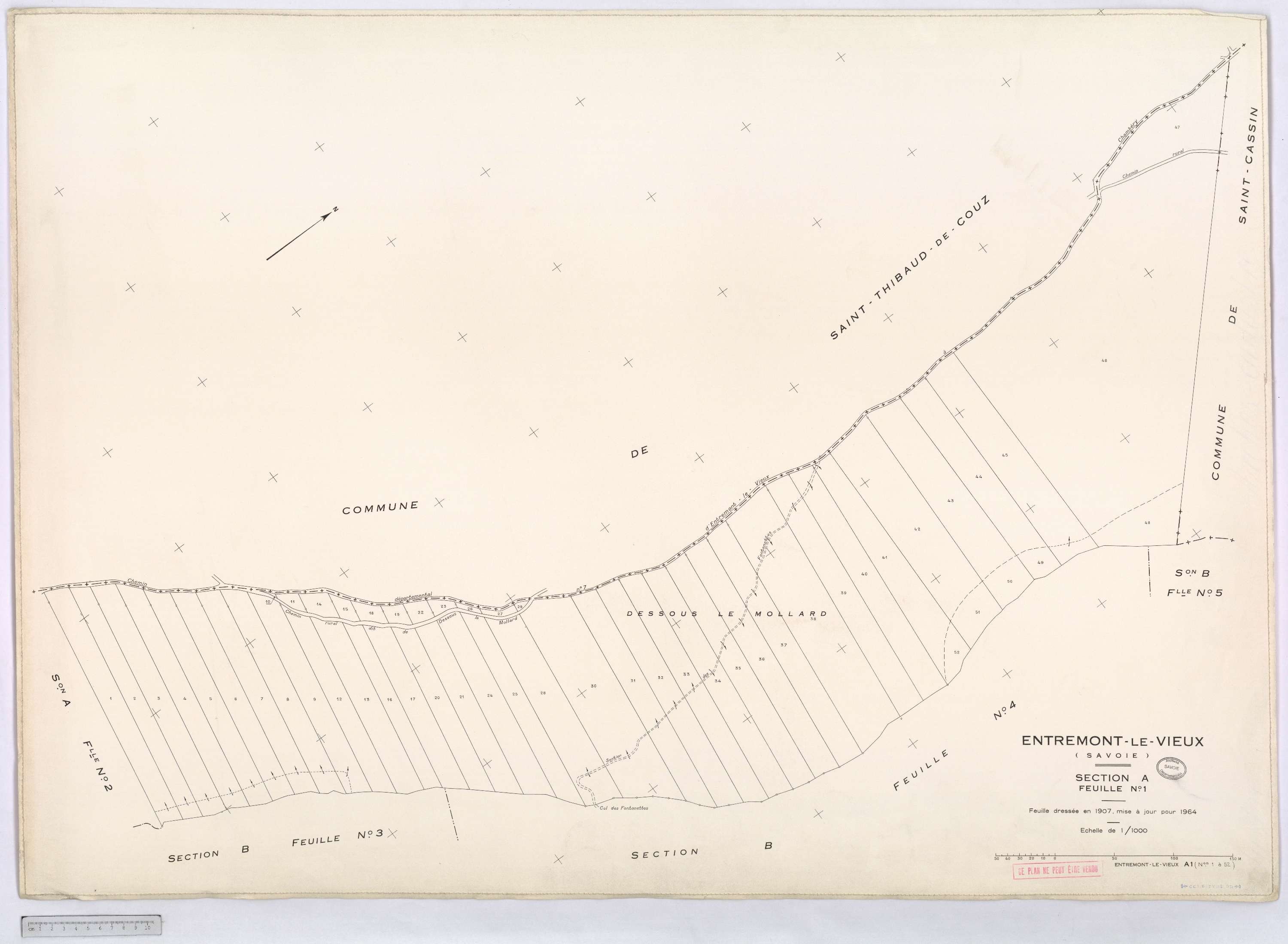 Entremont-le-Vieux - Cadastre rénové, version définitive (1964).