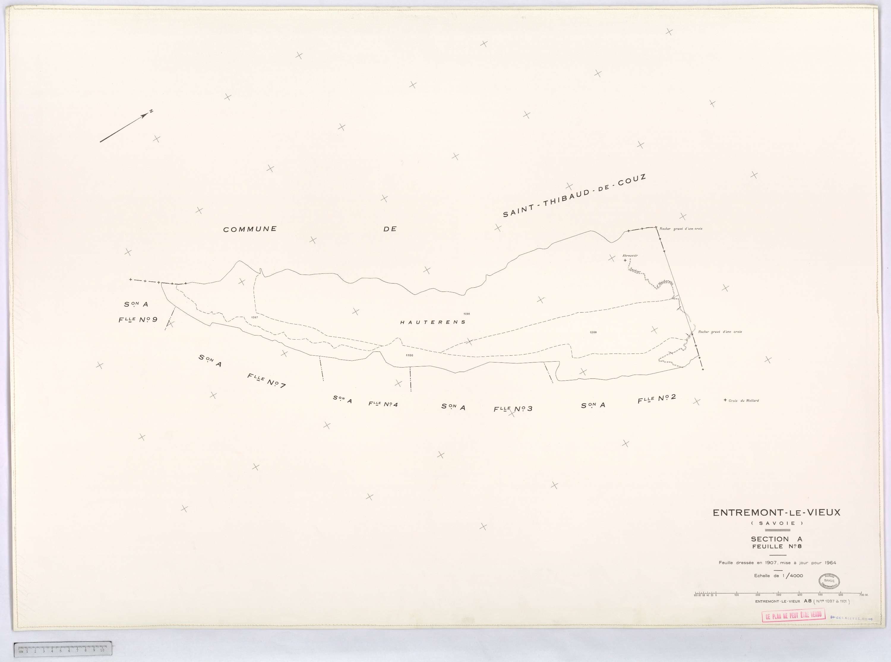 Entremont-le-Vieux - Cadastre rénové, version définitive (1964).
