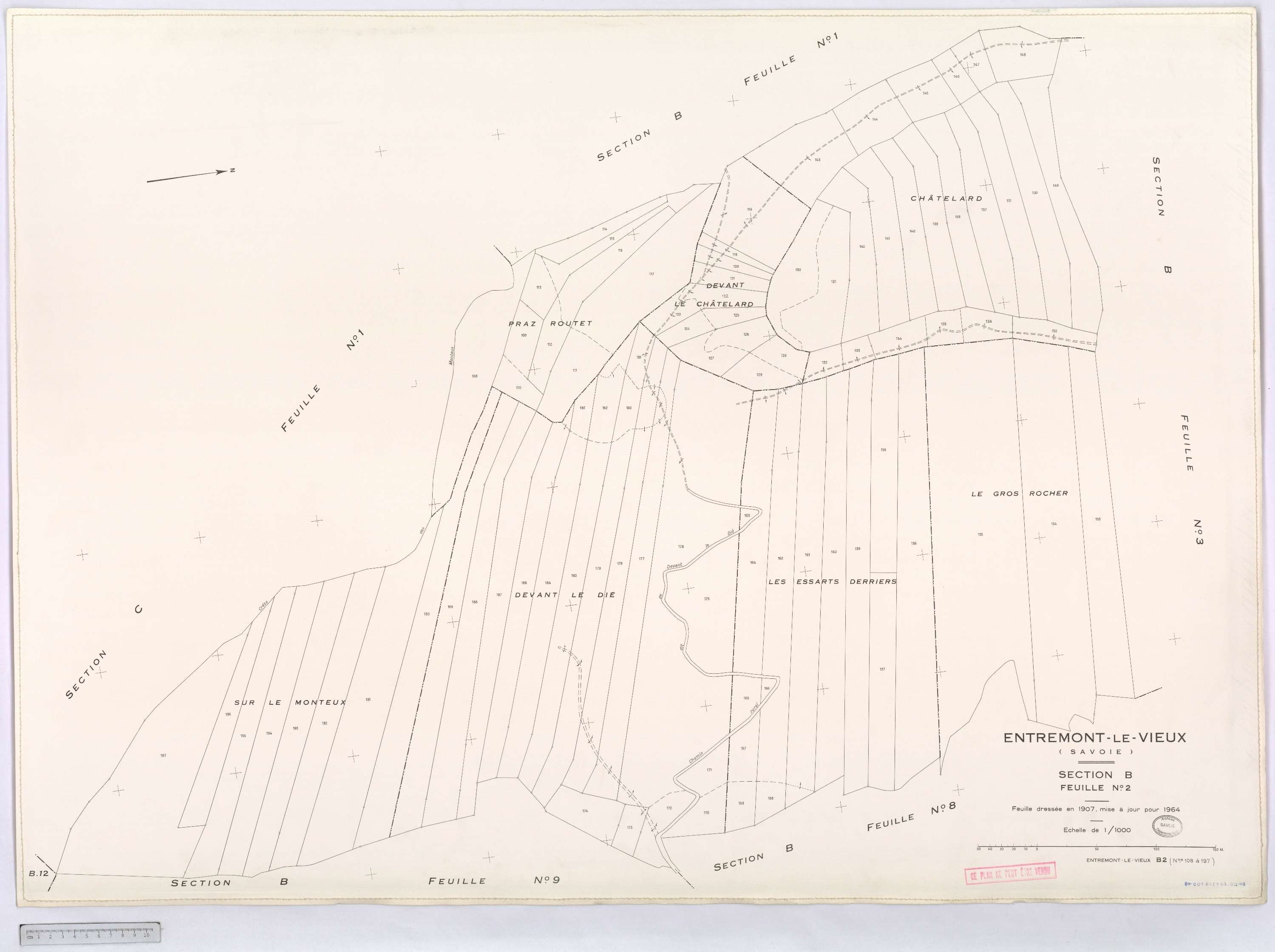 Entremont-le-Vieux - Cadastre rénové, version définitive (1964).