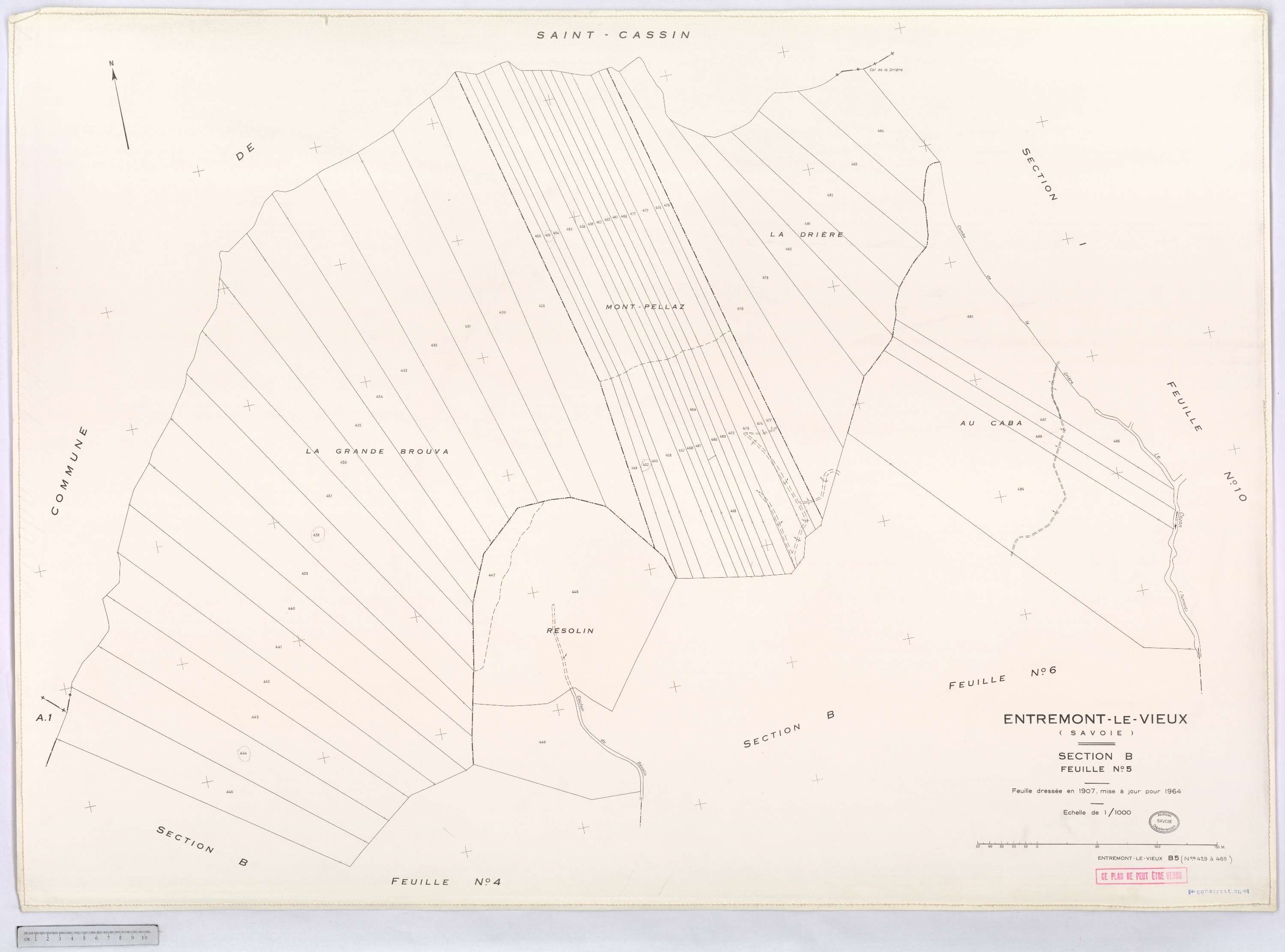 Entremont-le-Vieux - Cadastre rénové, version définitive (1964).