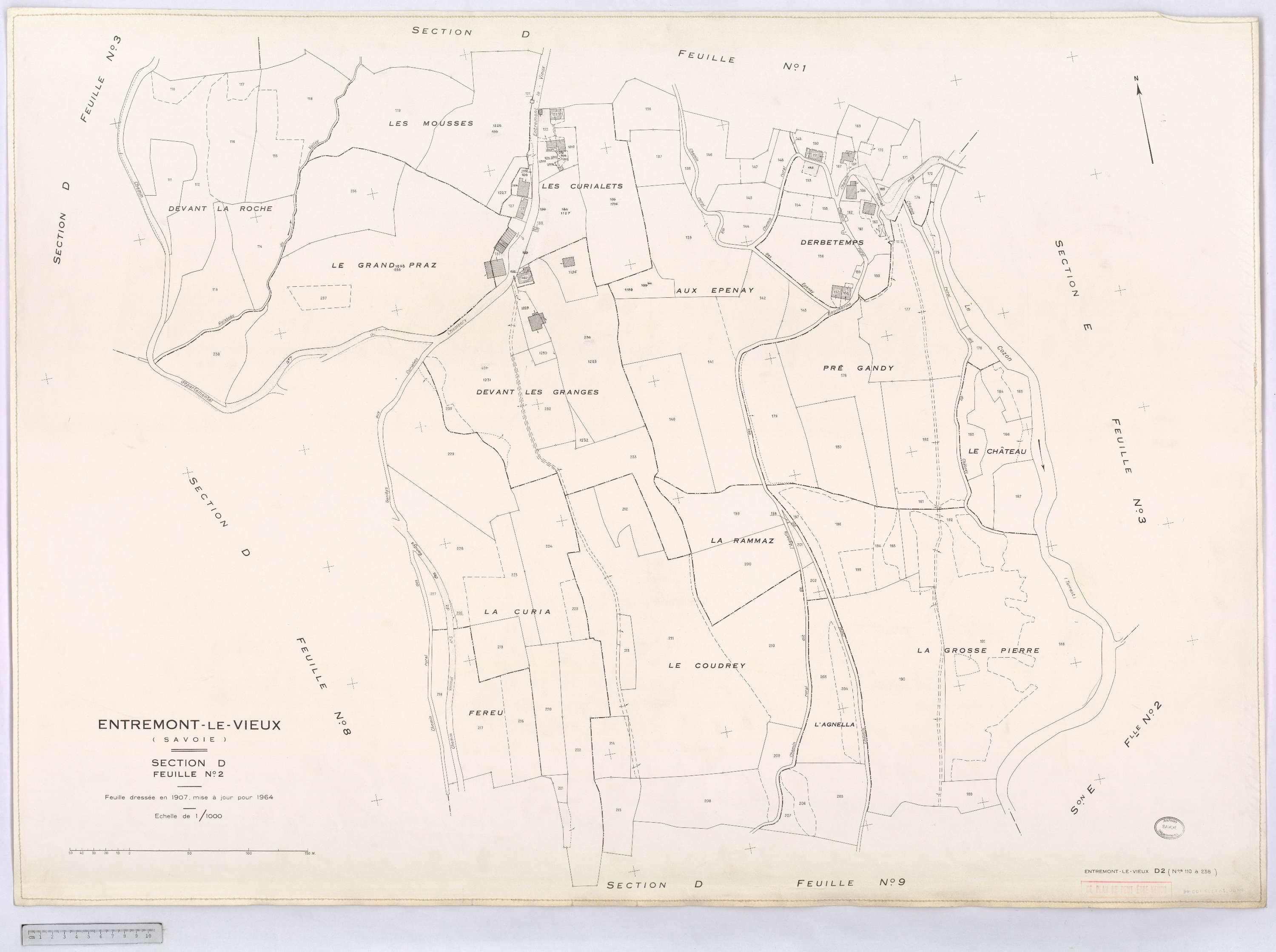 Entremont-le-Vieux - Cadastre rénové, version définitive (1964).