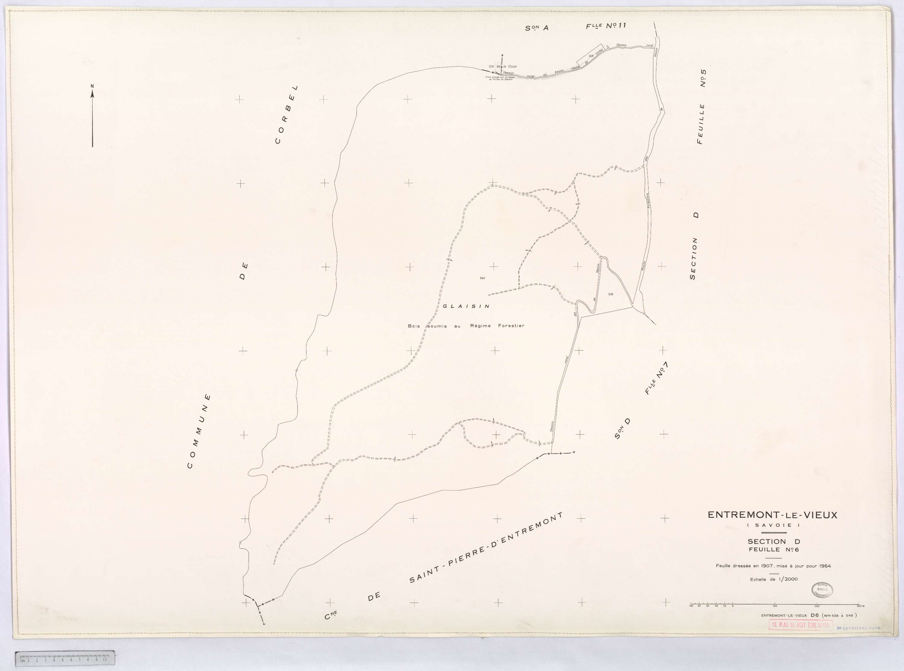 Entremont-le-Vieux - Cadastre rénové, version définitive (1964).