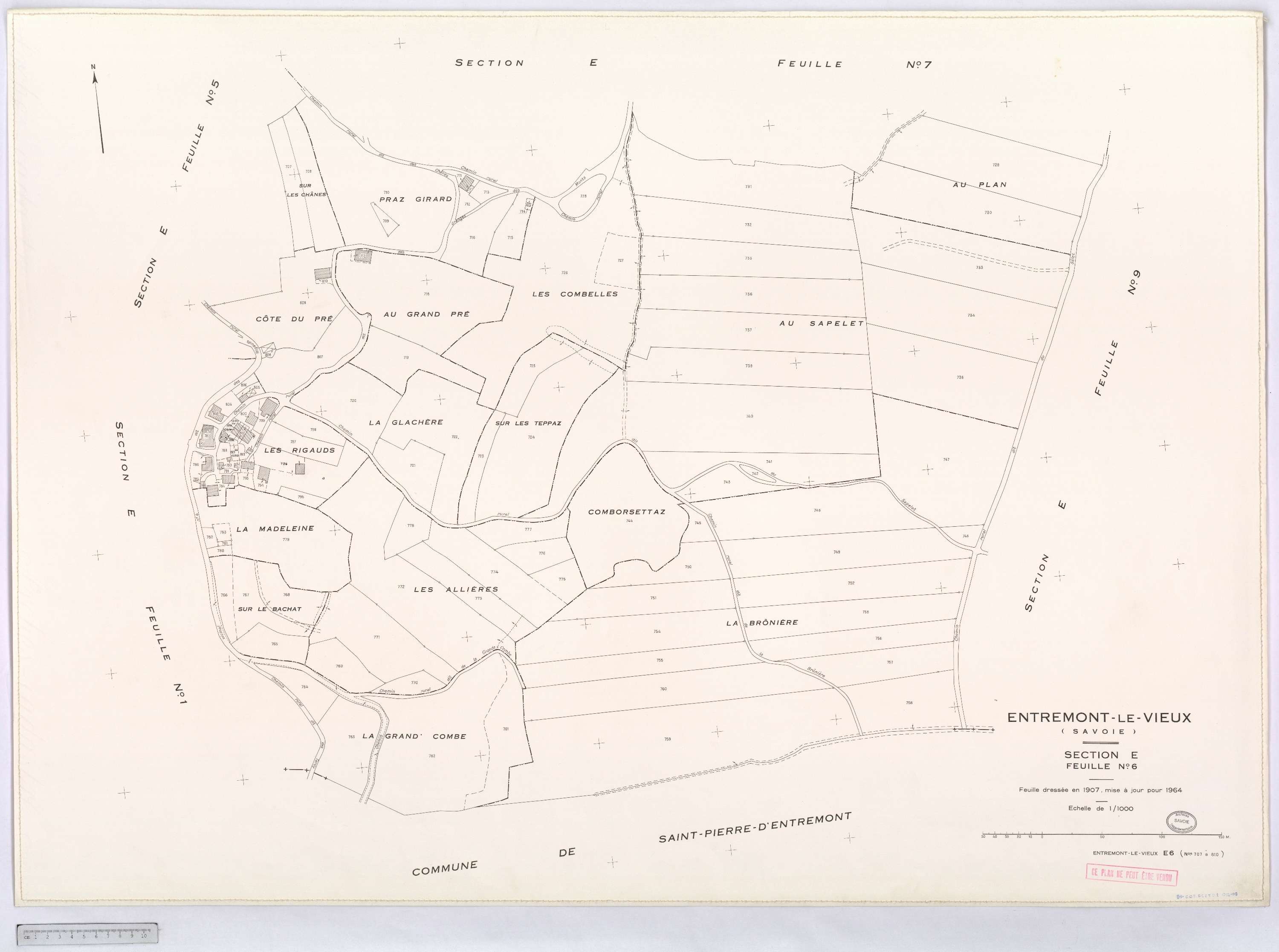Entremont-le-Vieux - Cadastre rénové, version définitive (1964).