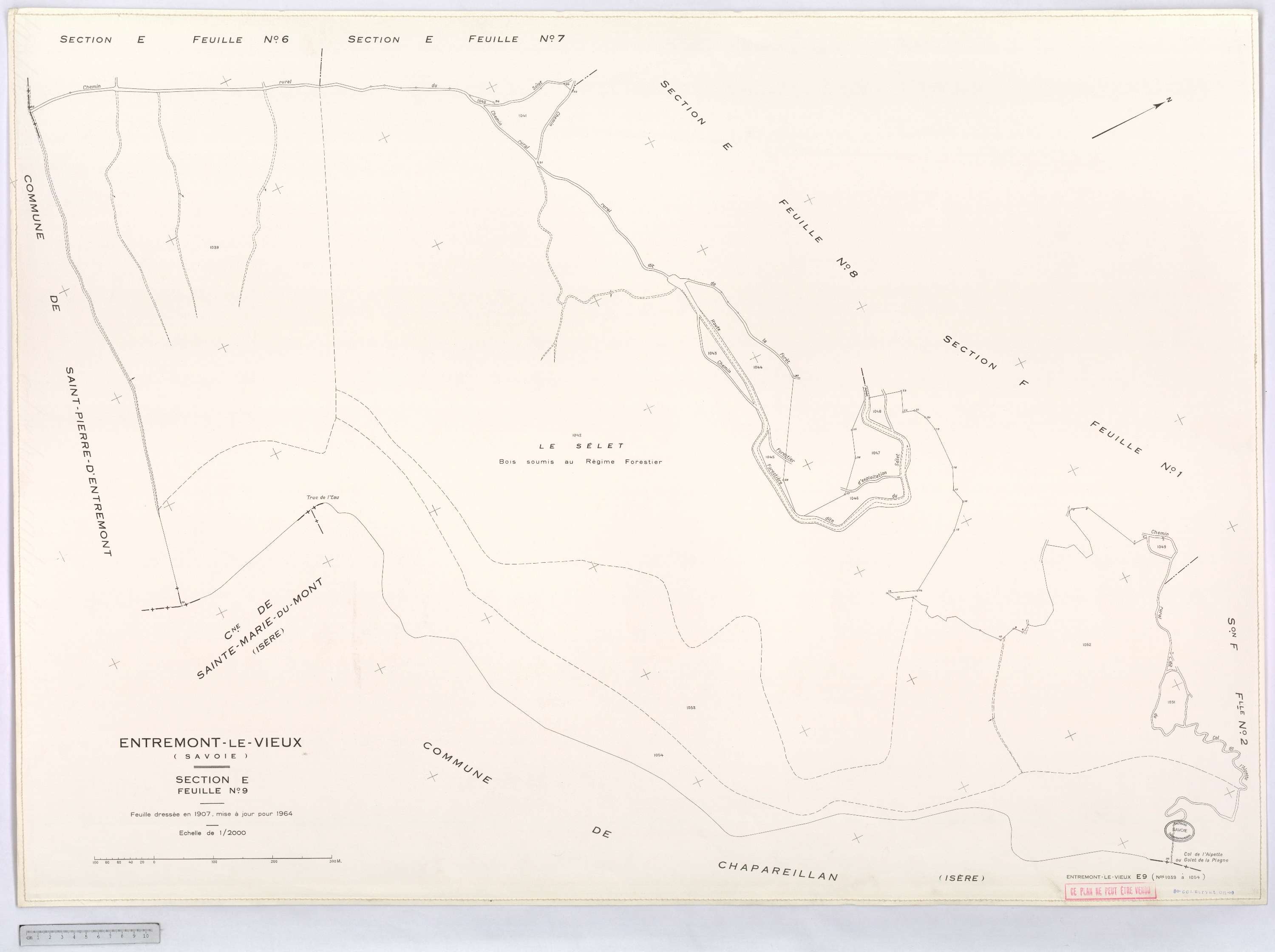 Entremont-le-Vieux - Cadastre rénové, version définitive (1964).