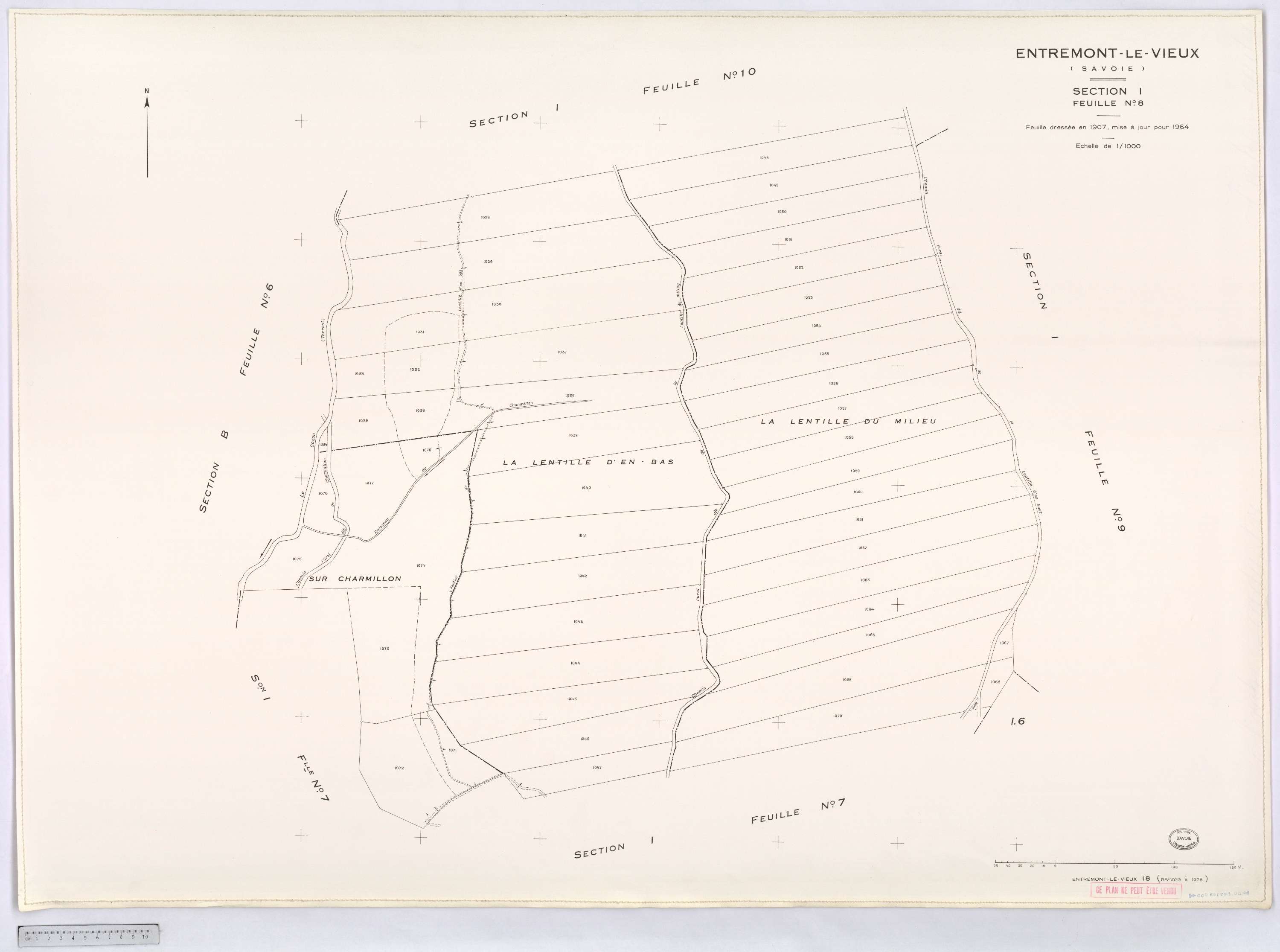 Entremont-le-Vieux - Cadastre rénové, version définitive (1964).