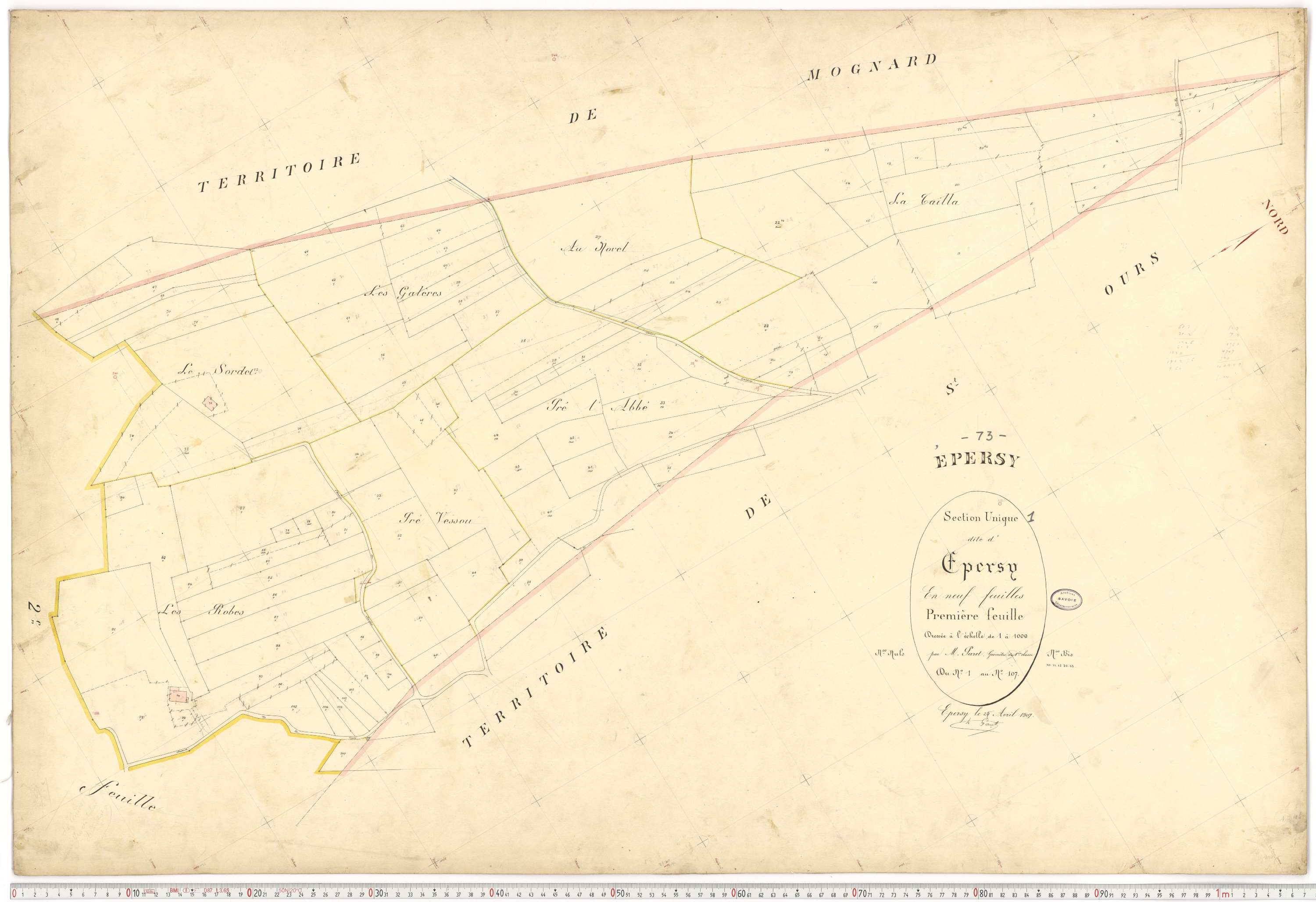 Épersy - Plans cadastraux du premier cadastre français.