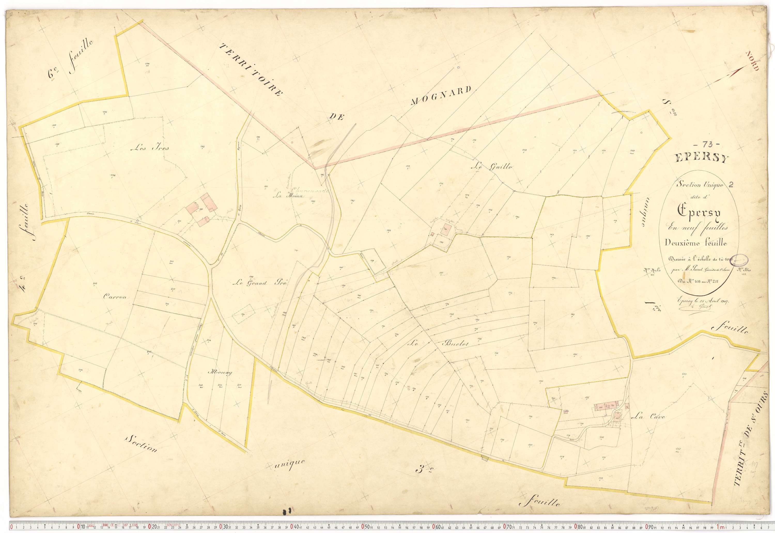 Épersy - Plans cadastraux du premier cadastre français.
