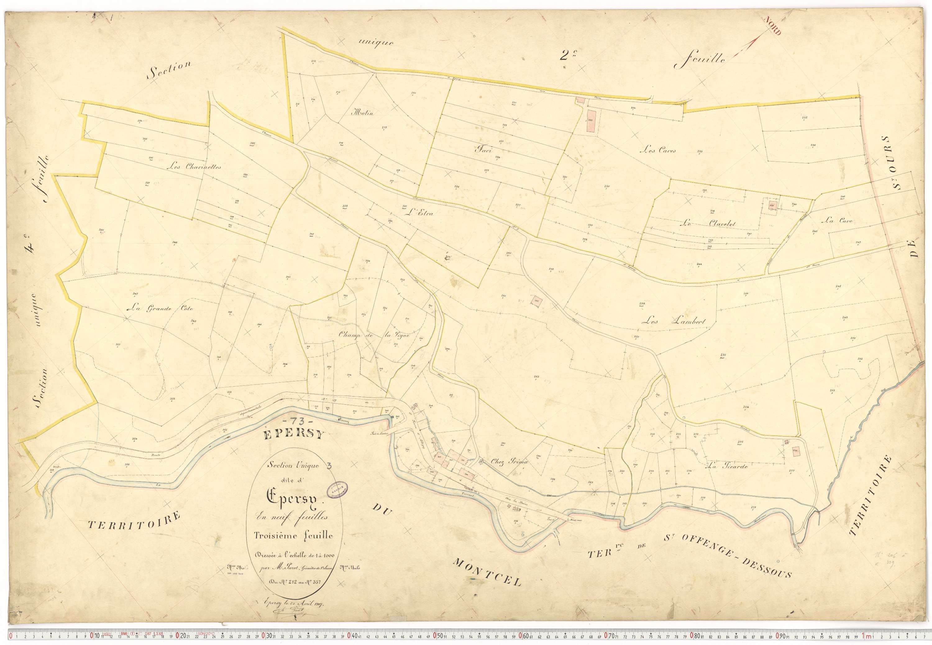 Épersy - Plans cadastraux du premier cadastre français.