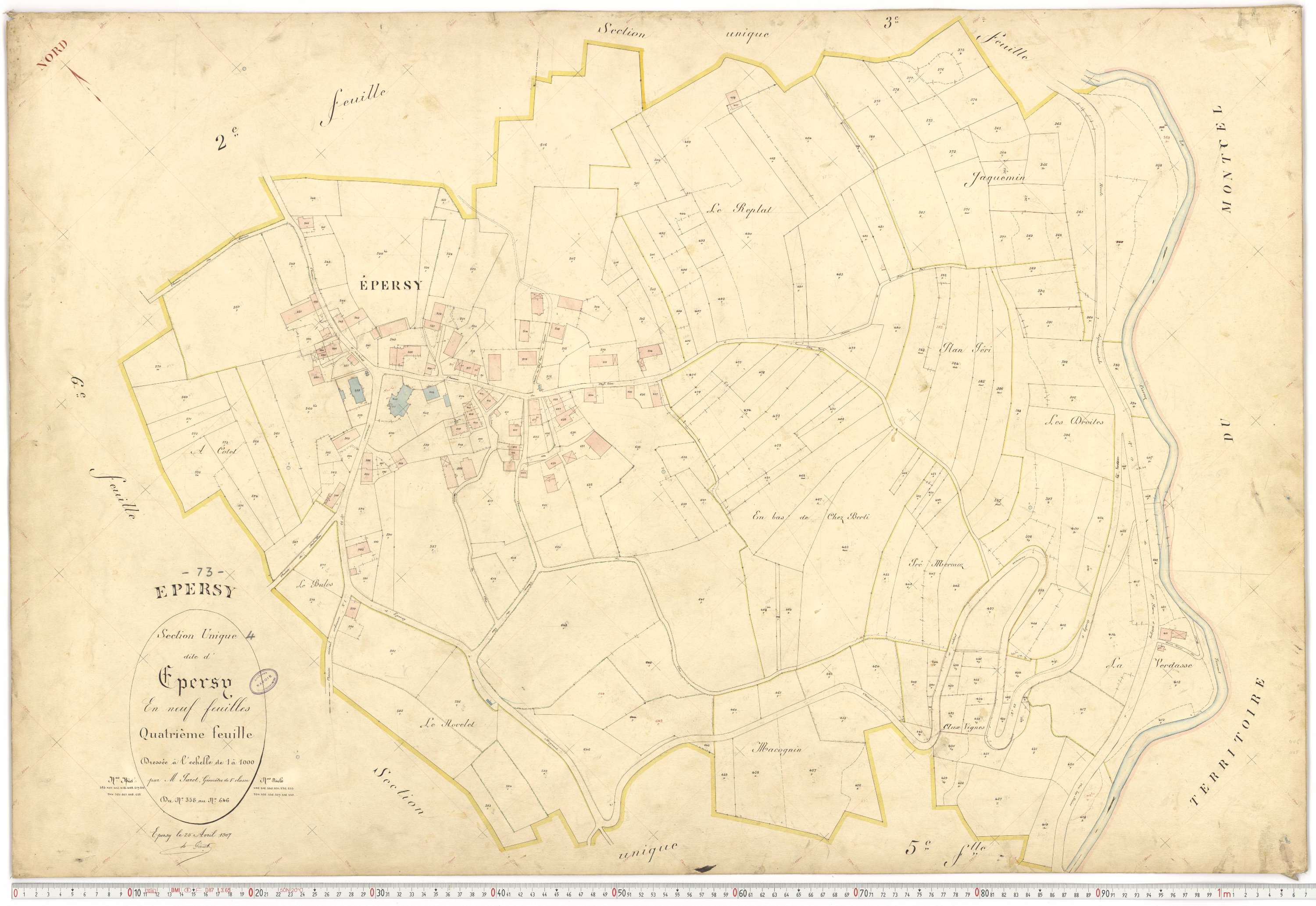 Épersy - Plans cadastraux du premier cadastre français.