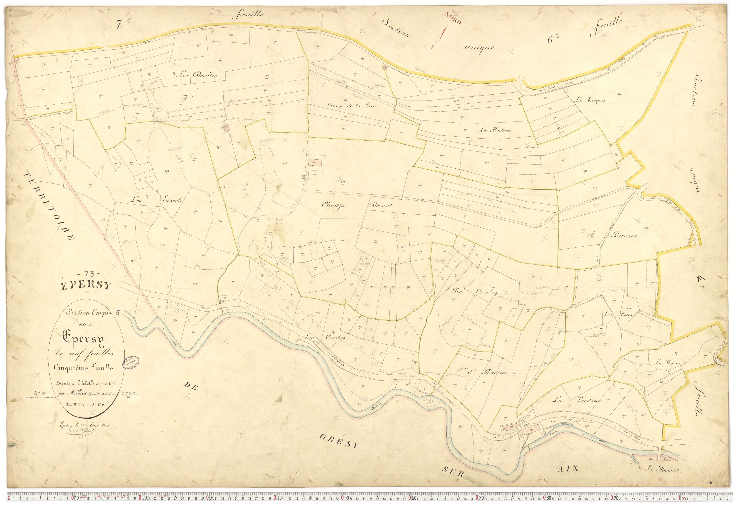 Épersy - Plans cadastraux du premier cadastre français.