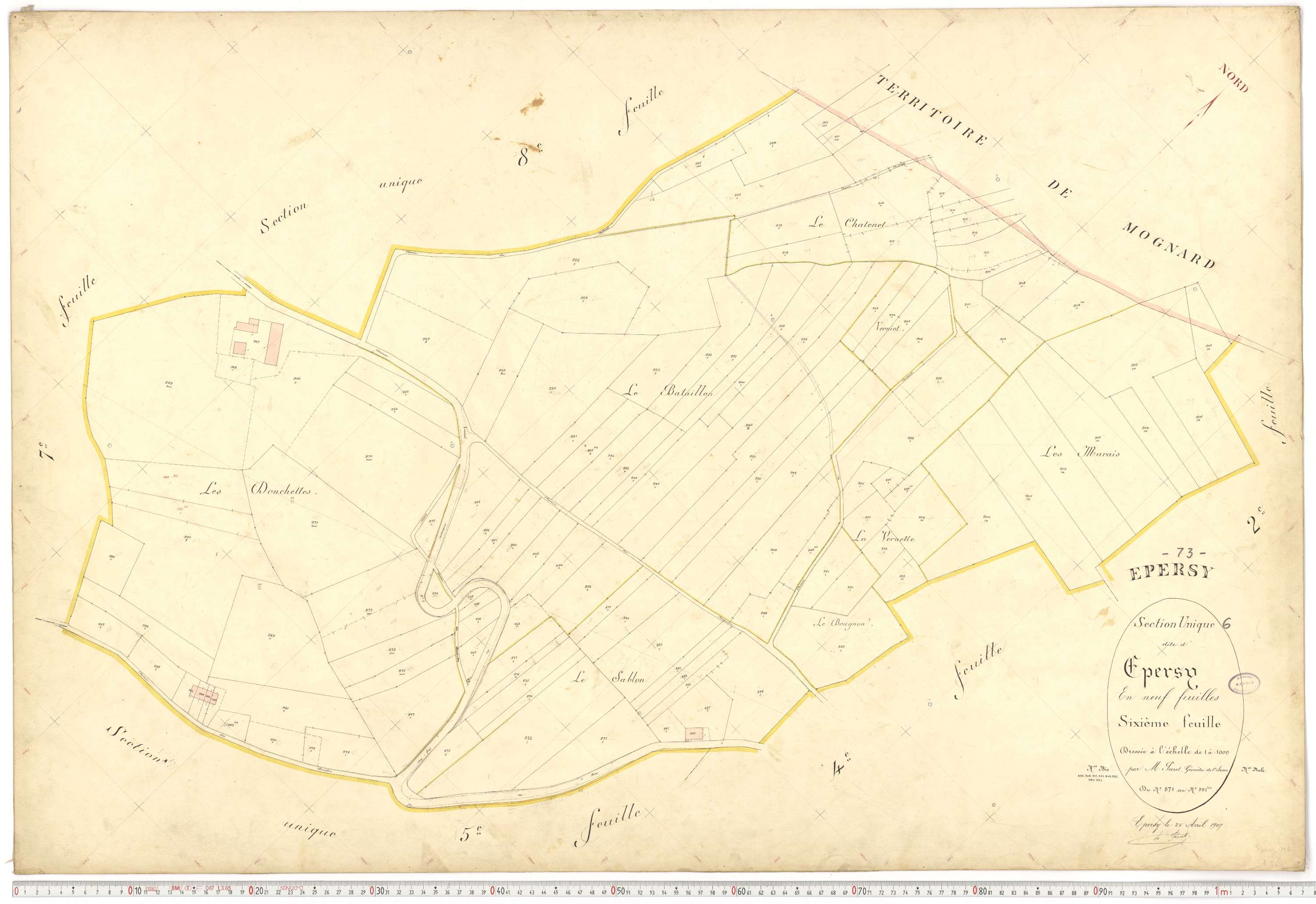 Épersy - Plans cadastraux du premier cadastre français.