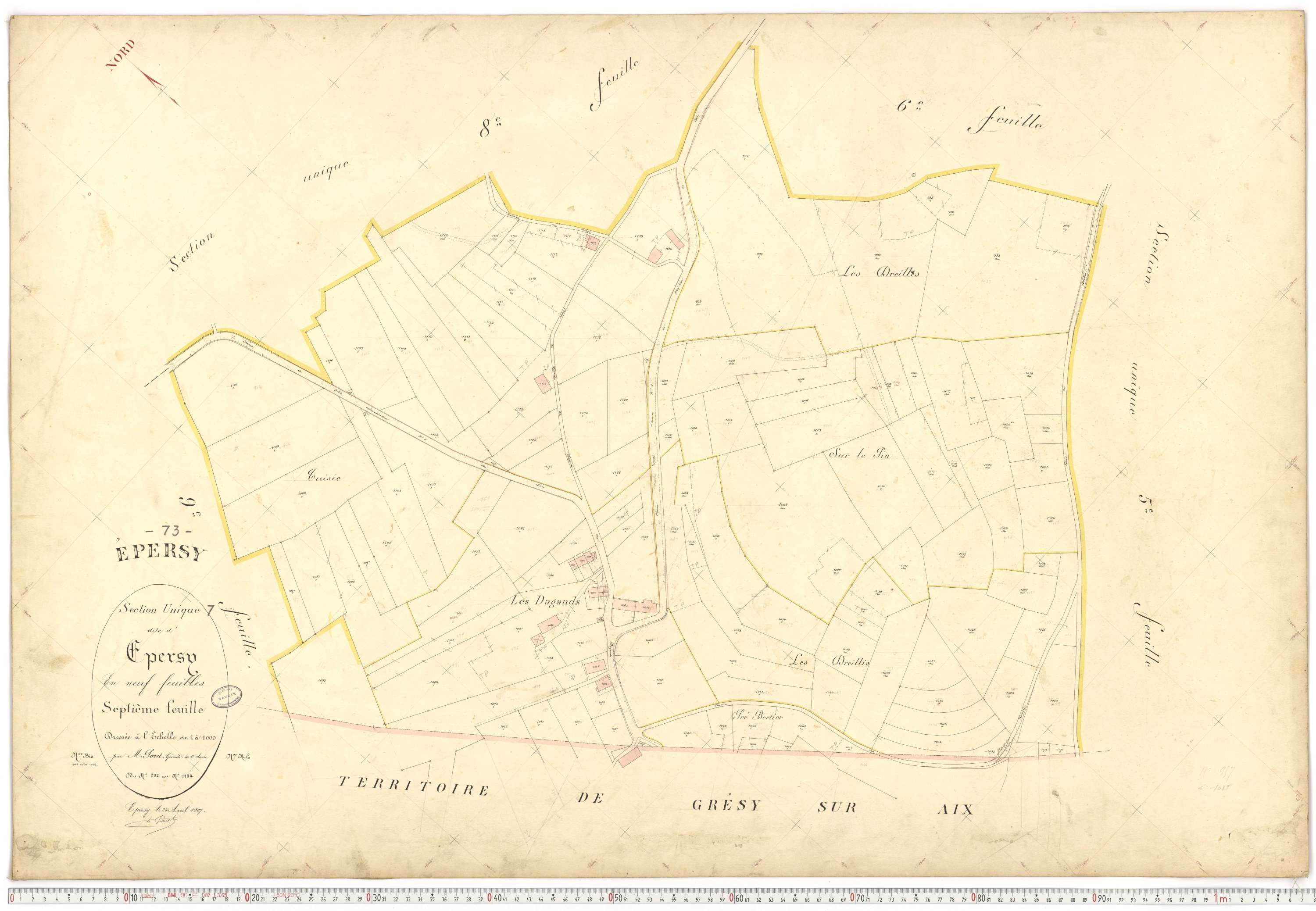 Épersy - Plans cadastraux du premier cadastre français.