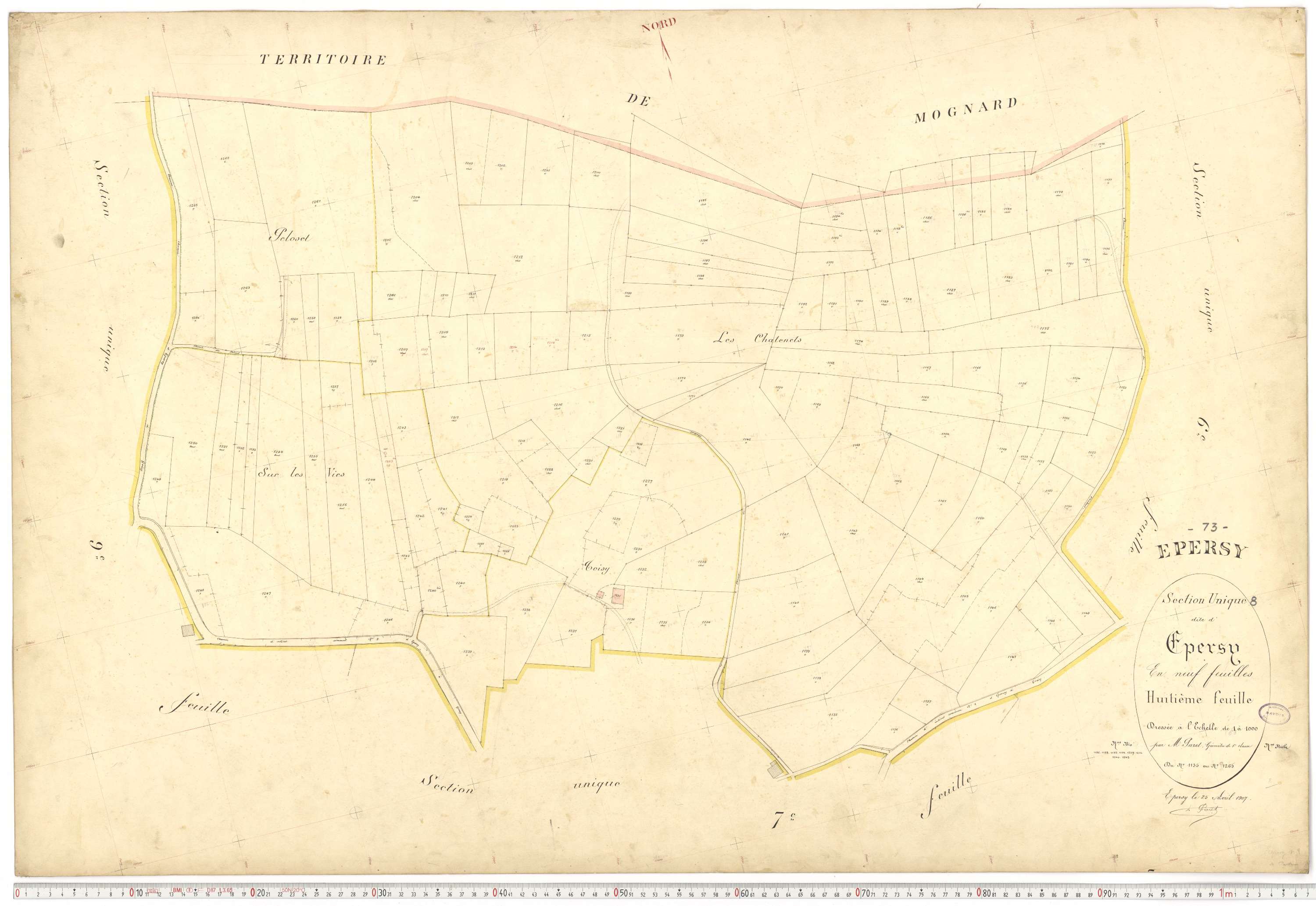 Épersy - Plans cadastraux du premier cadastre français.