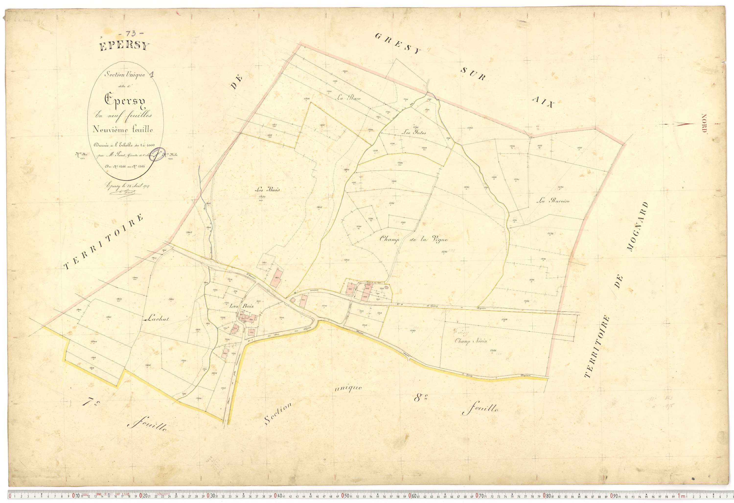 Épersy - Plans cadastraux du premier cadastre français.