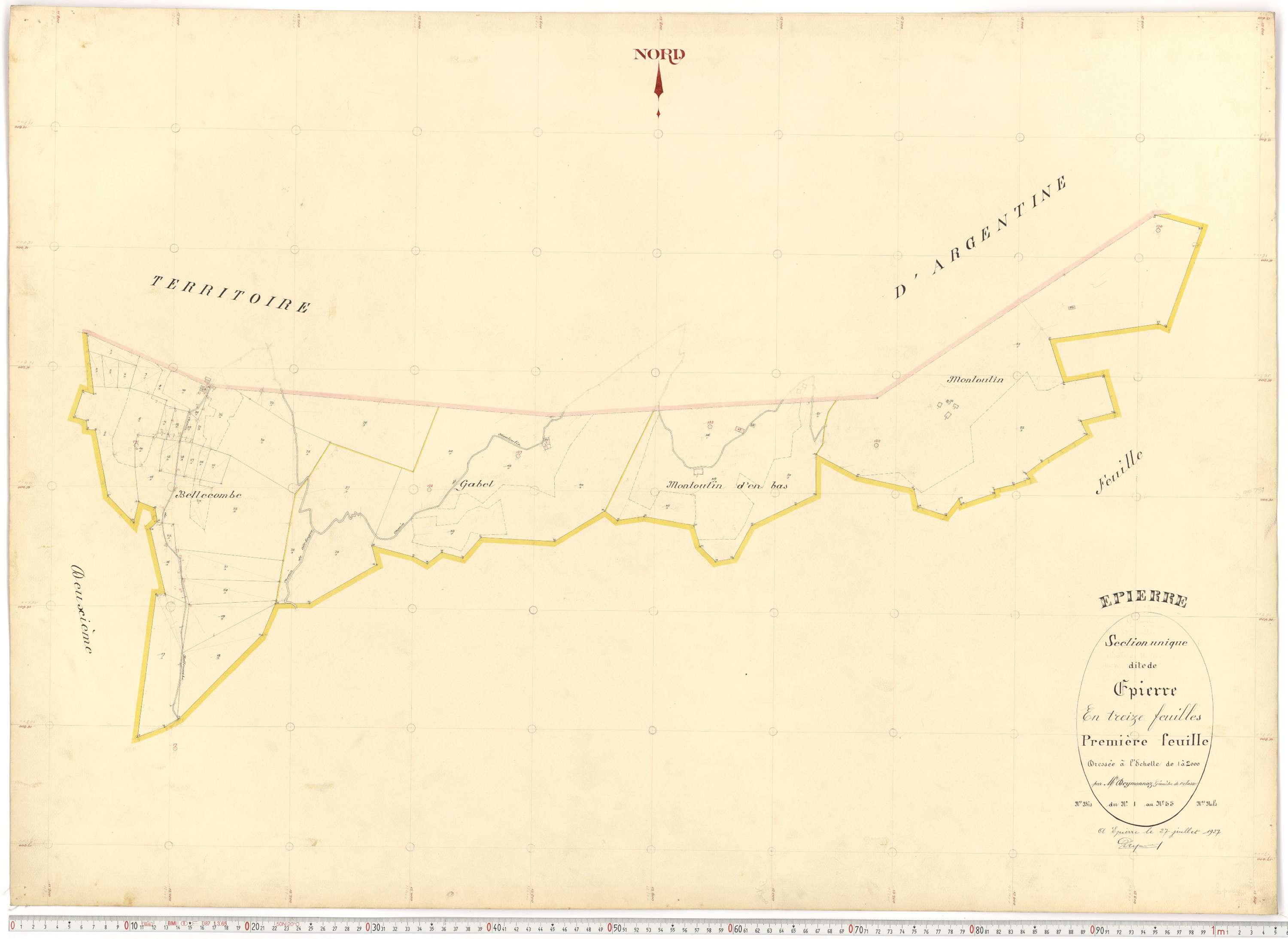 Épierre - Plans cadastraux du premier cadastre français.