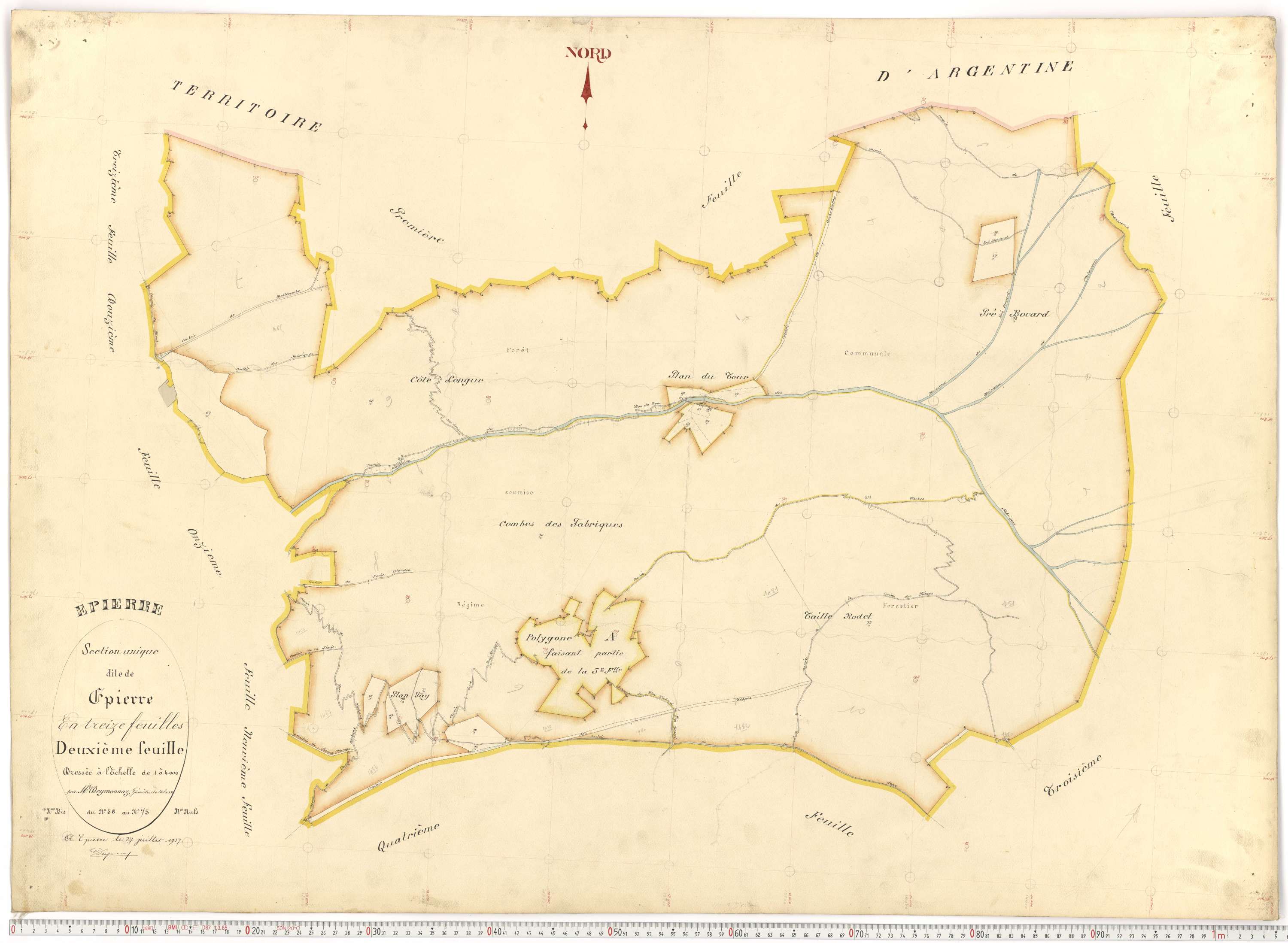 Épierre - Plans cadastraux du premier cadastre français.