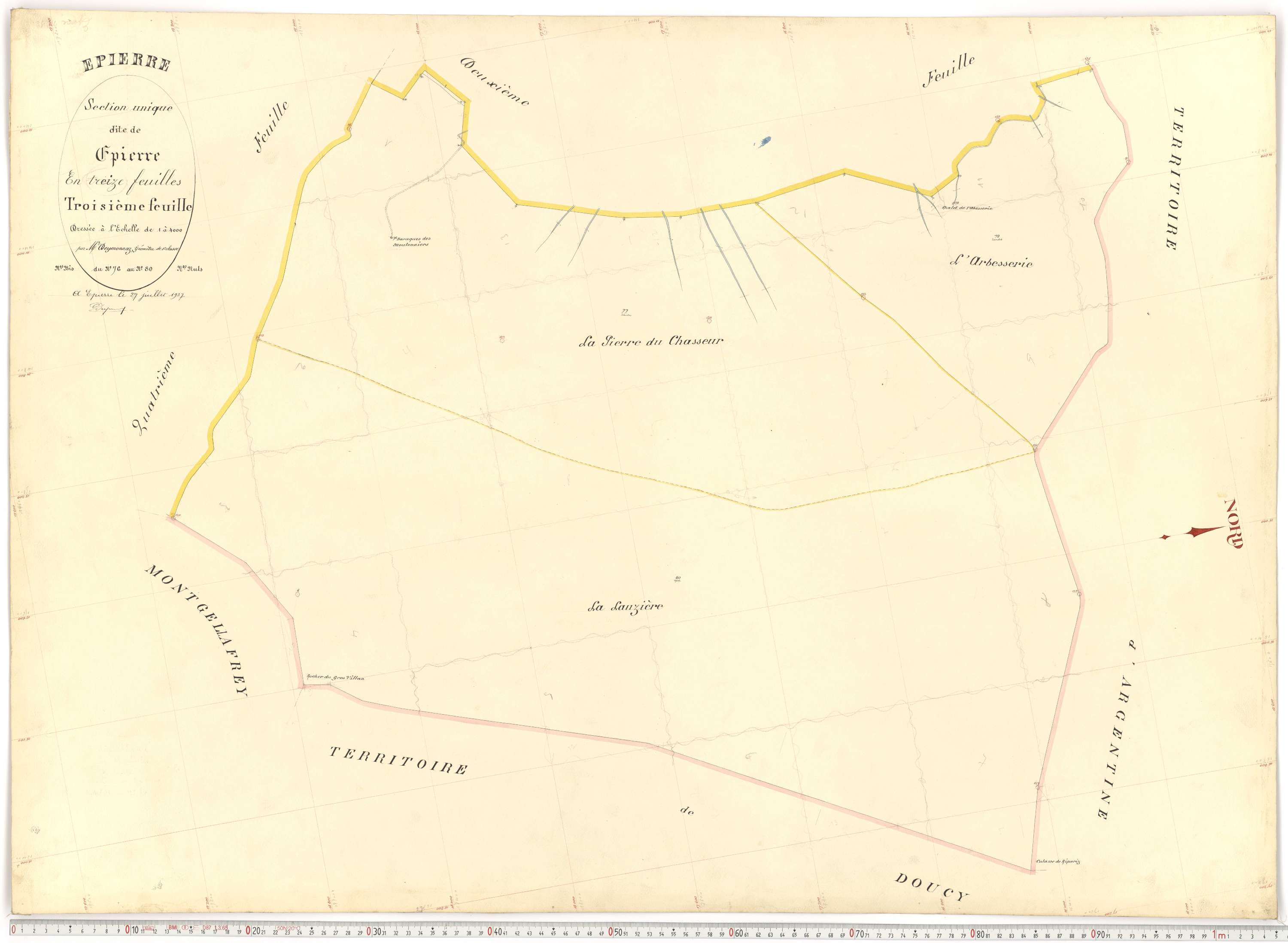 Épierre - Plans cadastraux du premier cadastre français.