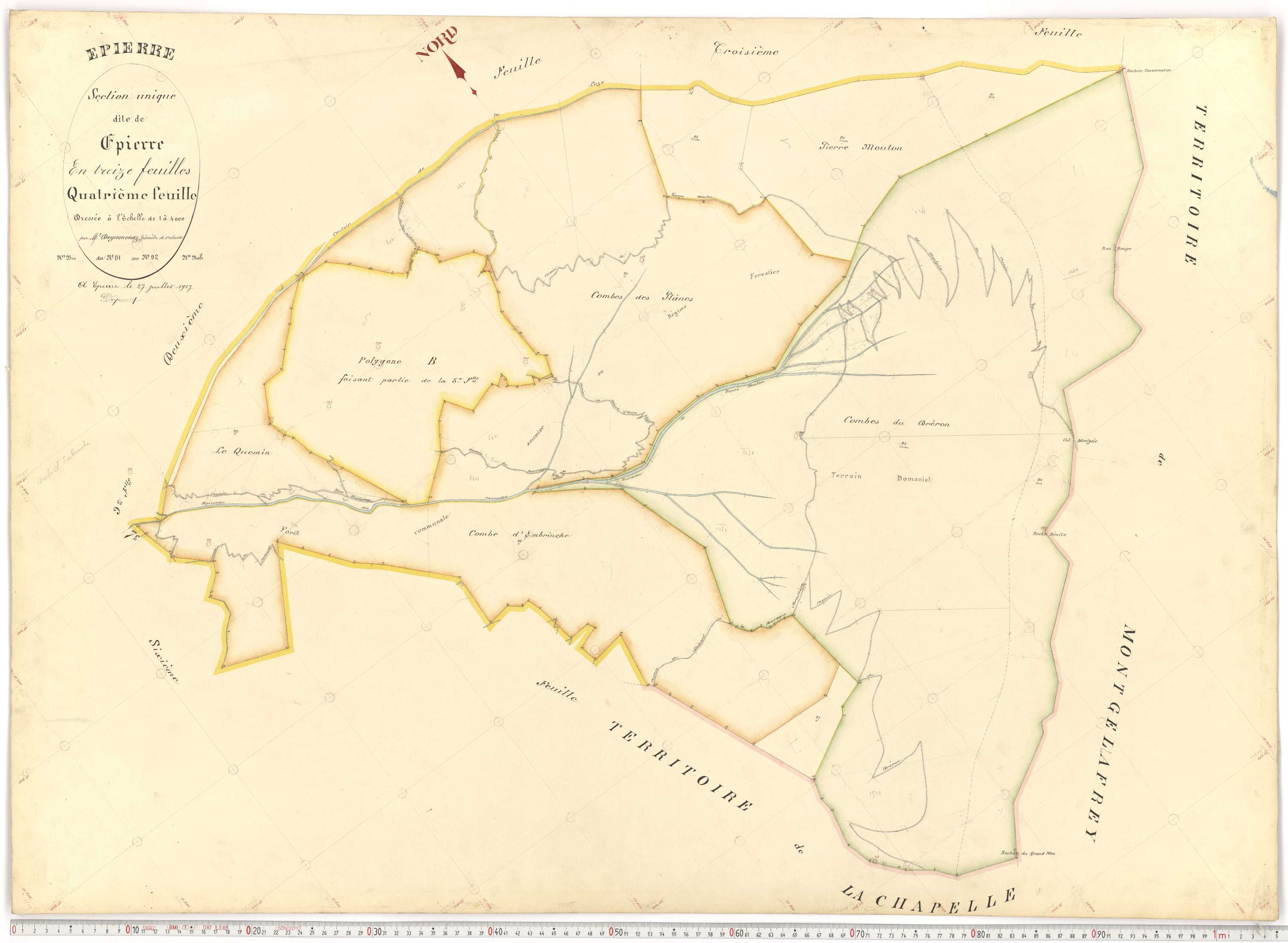 Épierre - Plans cadastraux du premier cadastre français.