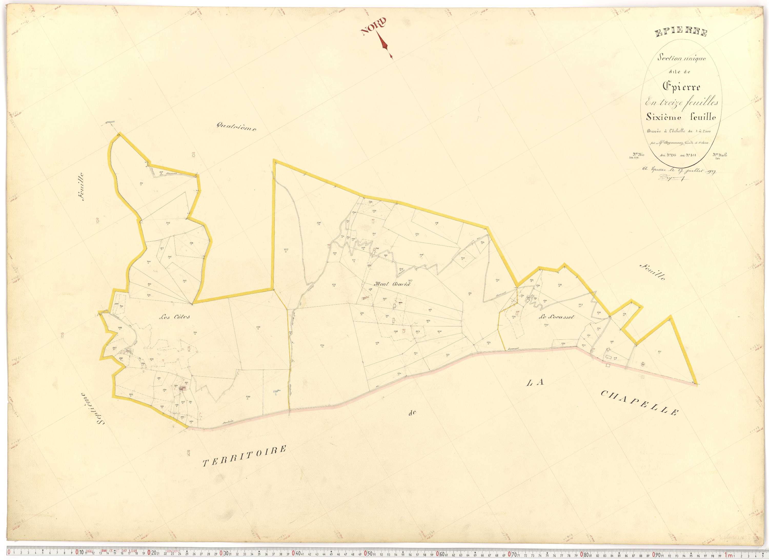 Épierre - Plans cadastraux du premier cadastre français.