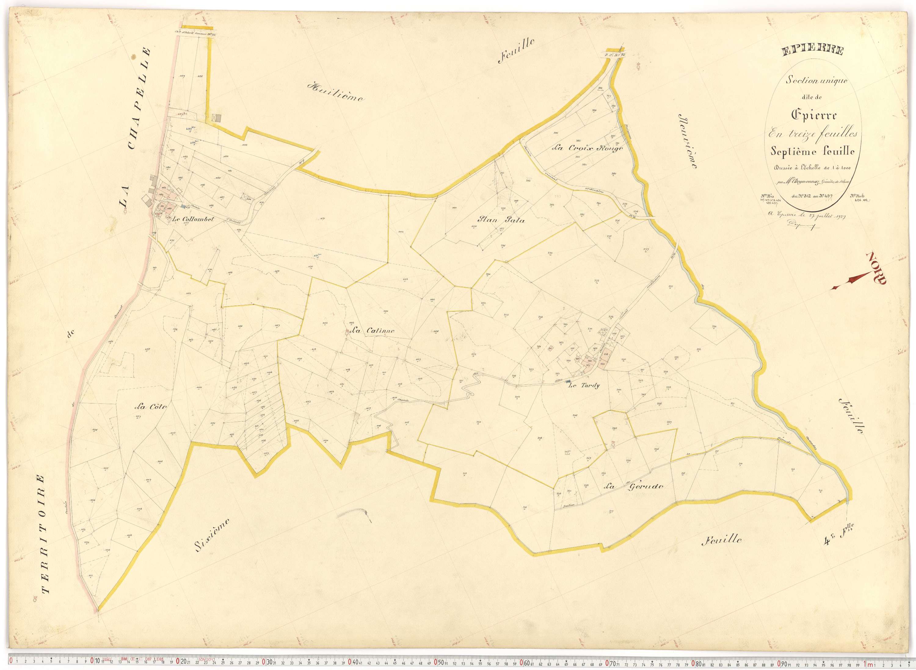 Épierre - Plans cadastraux du premier cadastre français.