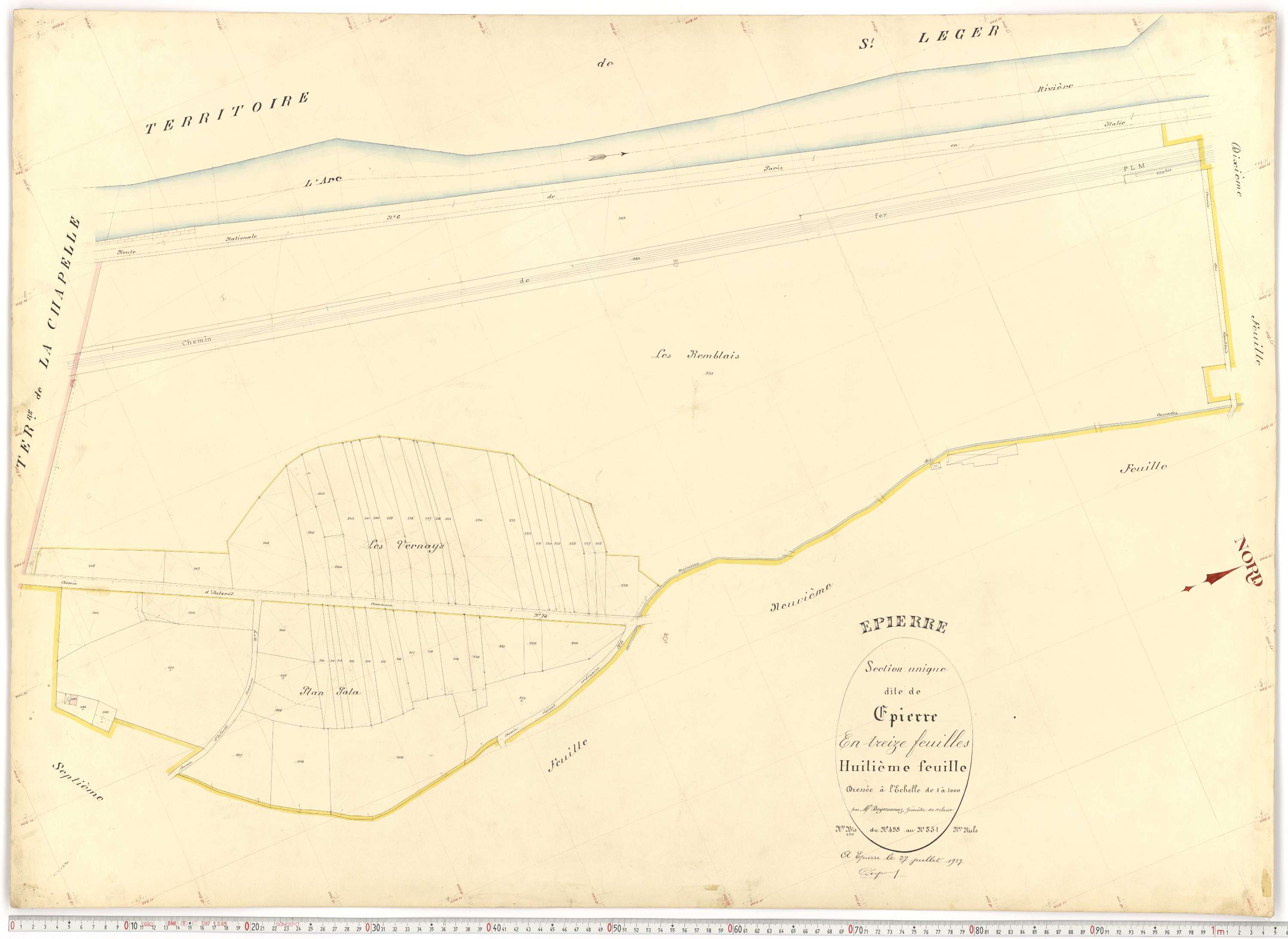 Épierre - Plans cadastraux du premier cadastre français.