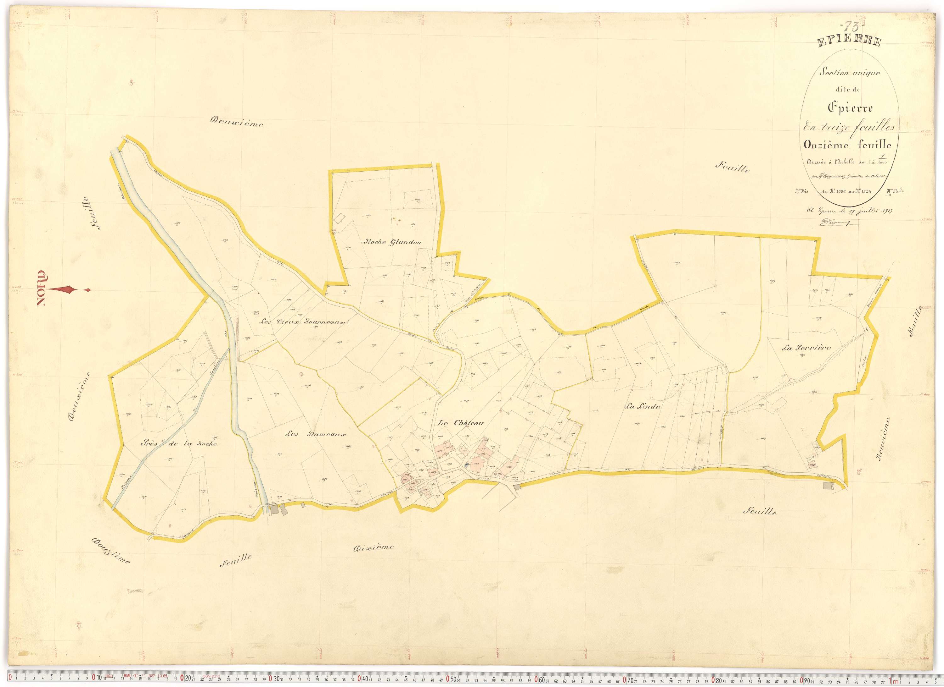 Épierre - Plans cadastraux du premier cadastre français.