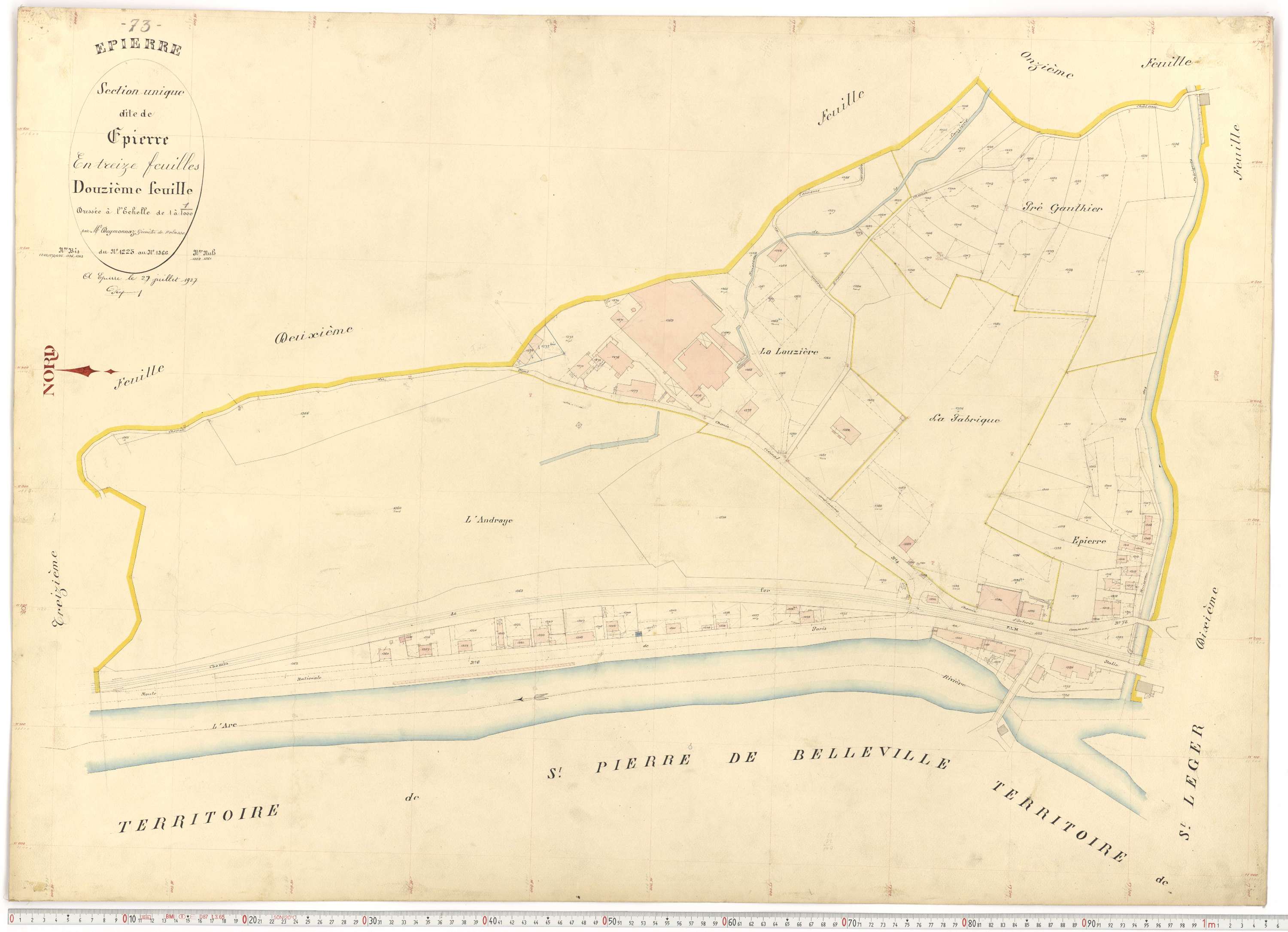 Épierre - Plans cadastraux du premier cadastre français.