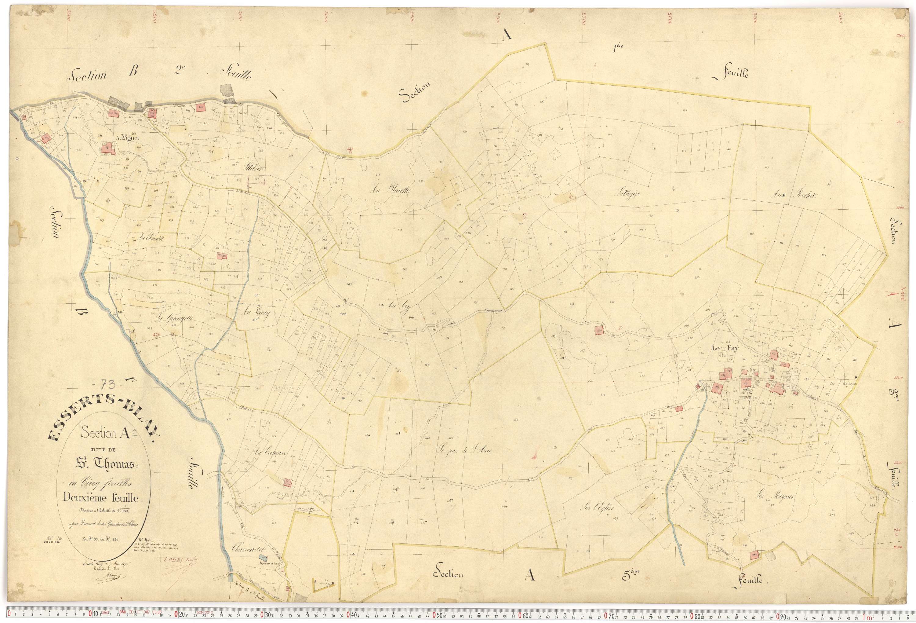 Esserts-Blay - Plans cadastraux du premier cadastre français.