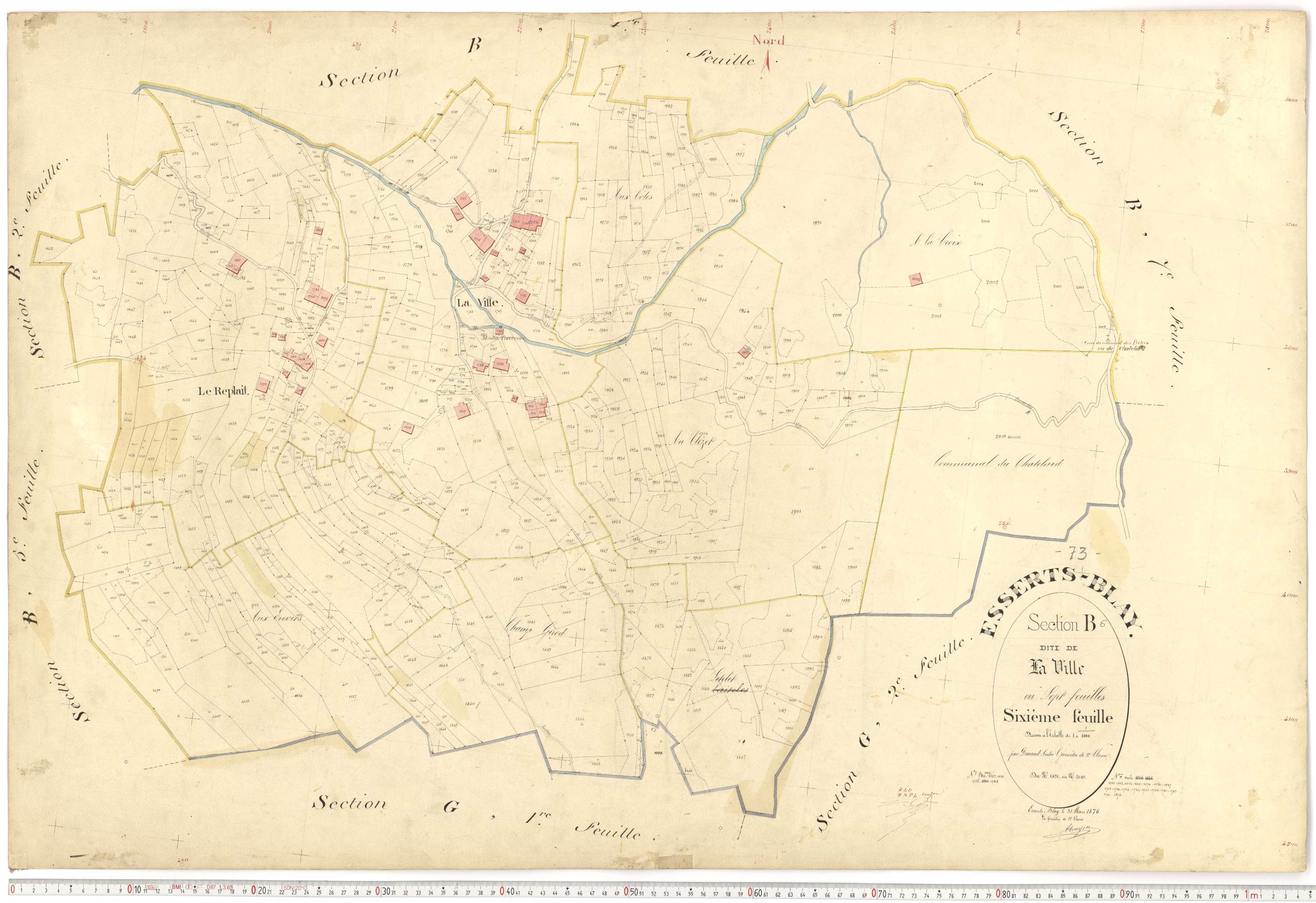 Esserts-Blay - Plans cadastraux du premier cadastre français.