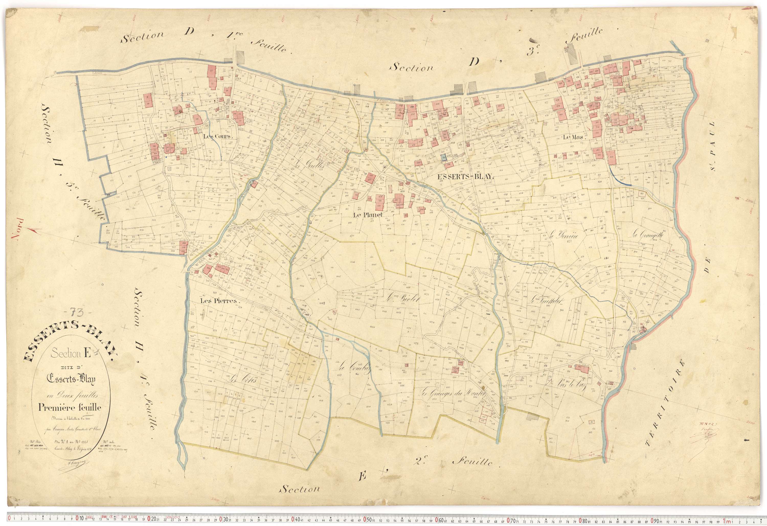 Esserts-Blay - Plans cadastraux du premier cadastre français.