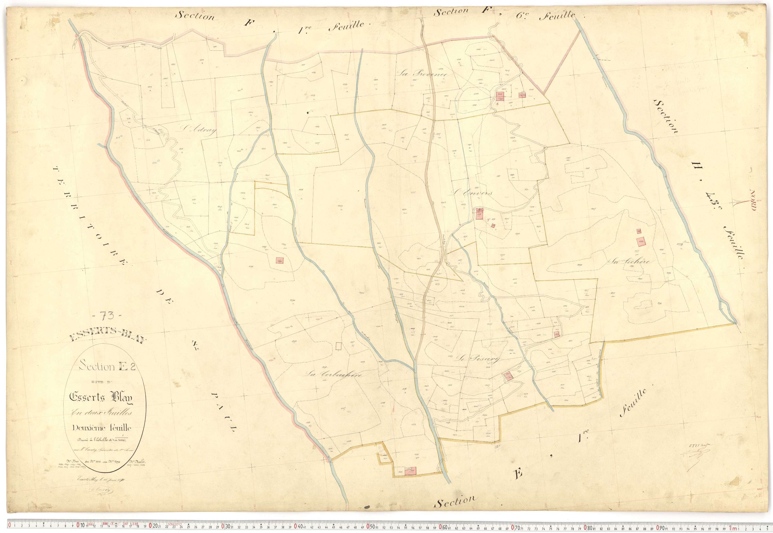 Esserts-Blay - Plans cadastraux du premier cadastre français.