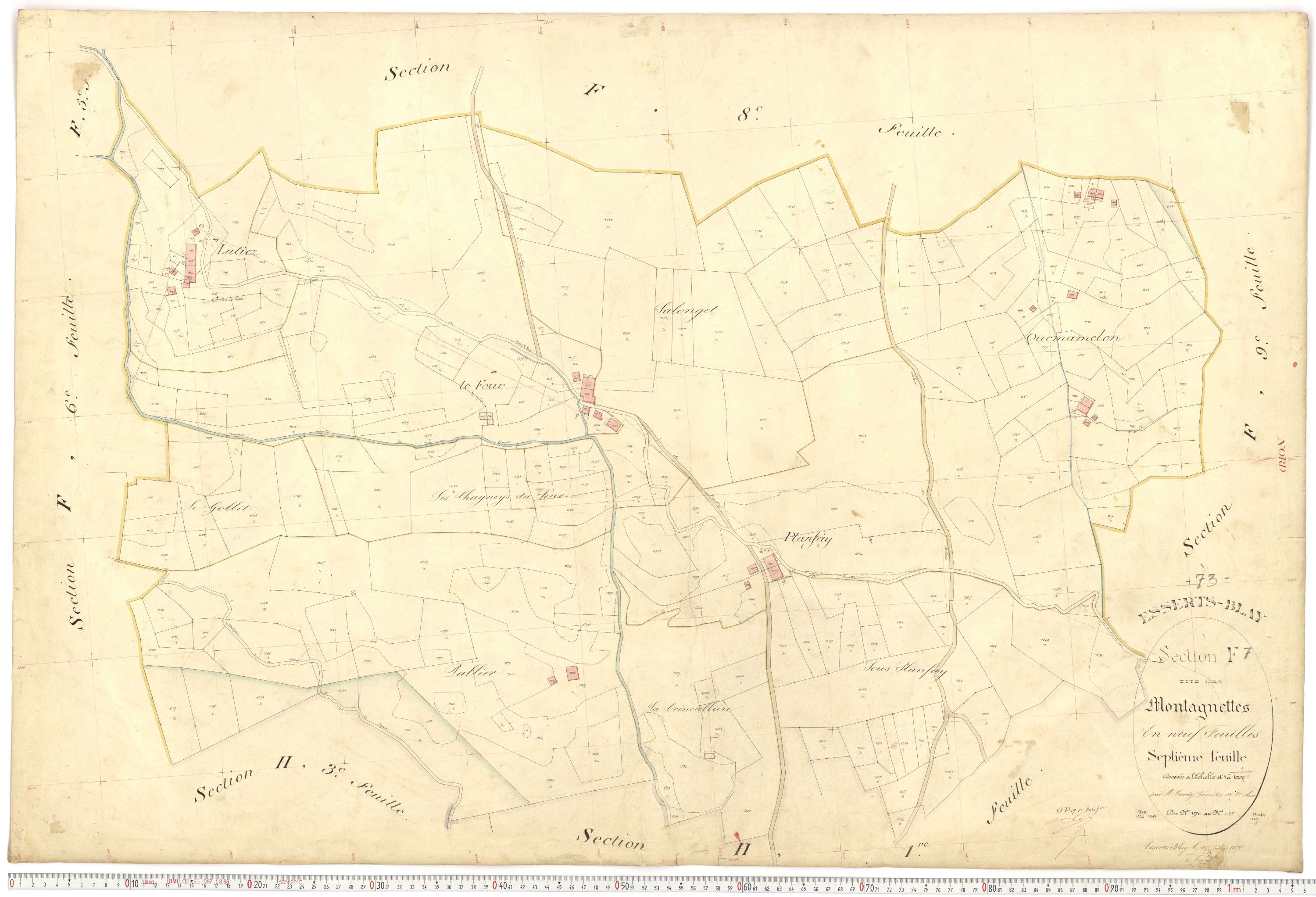 Esserts-Blay - Plans cadastraux du premier cadastre français.