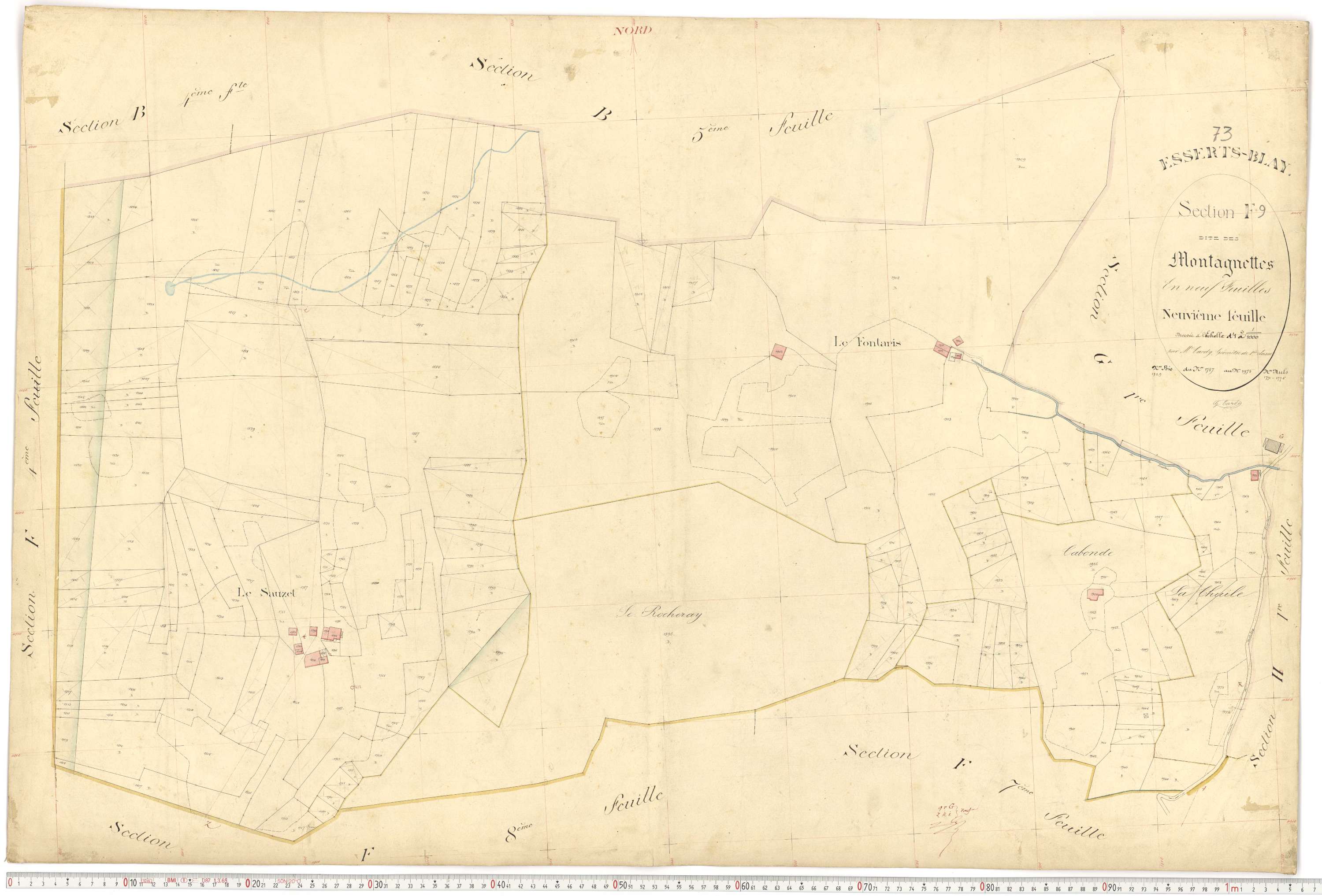 Esserts-Blay - Plans cadastraux du premier cadastre français.