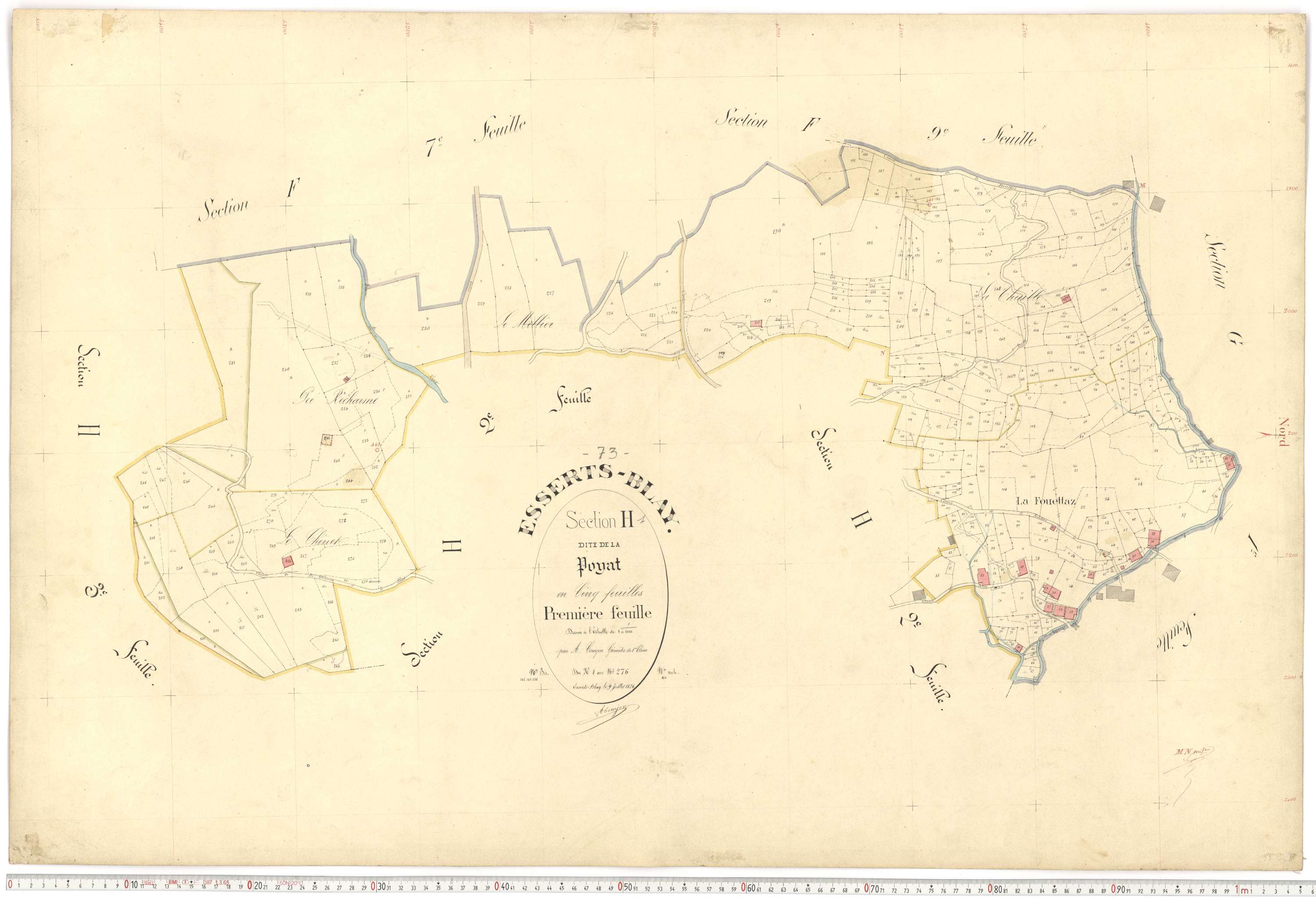 Esserts-Blay - Plans cadastraux du premier cadastre français.